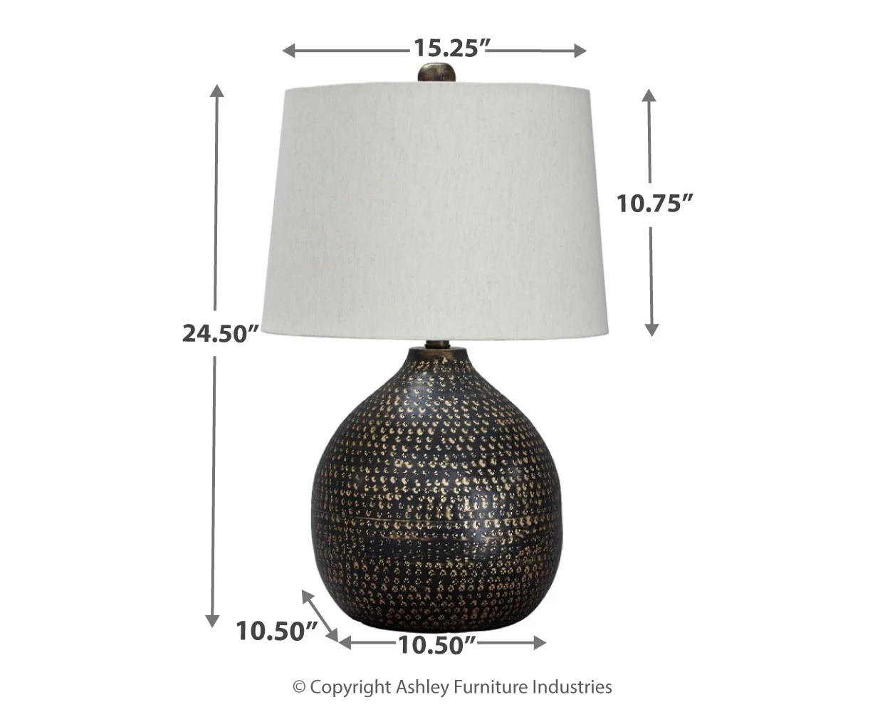 Maire Black/Gold Table Lamp (Set of 2) - Image 3