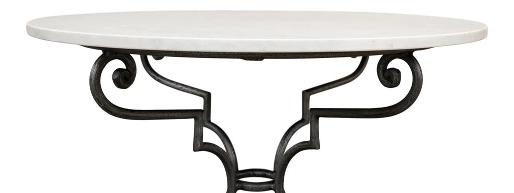 Maison Forge Ivory Iron And Marble Table - Image 11