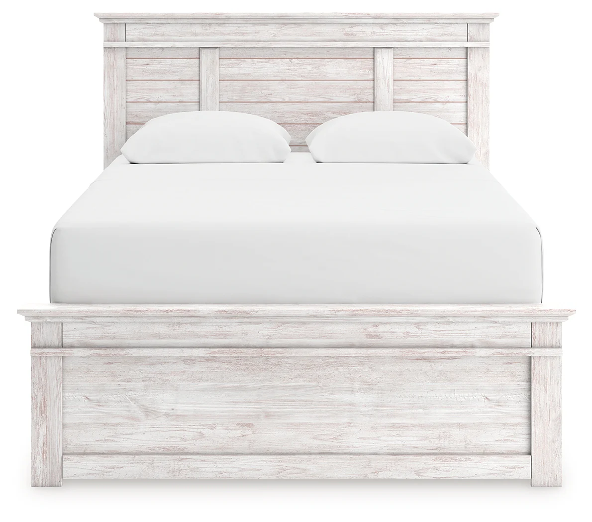 Makidern Whitewash Queen Panel Bed, Dresser and Mirror - Image 9