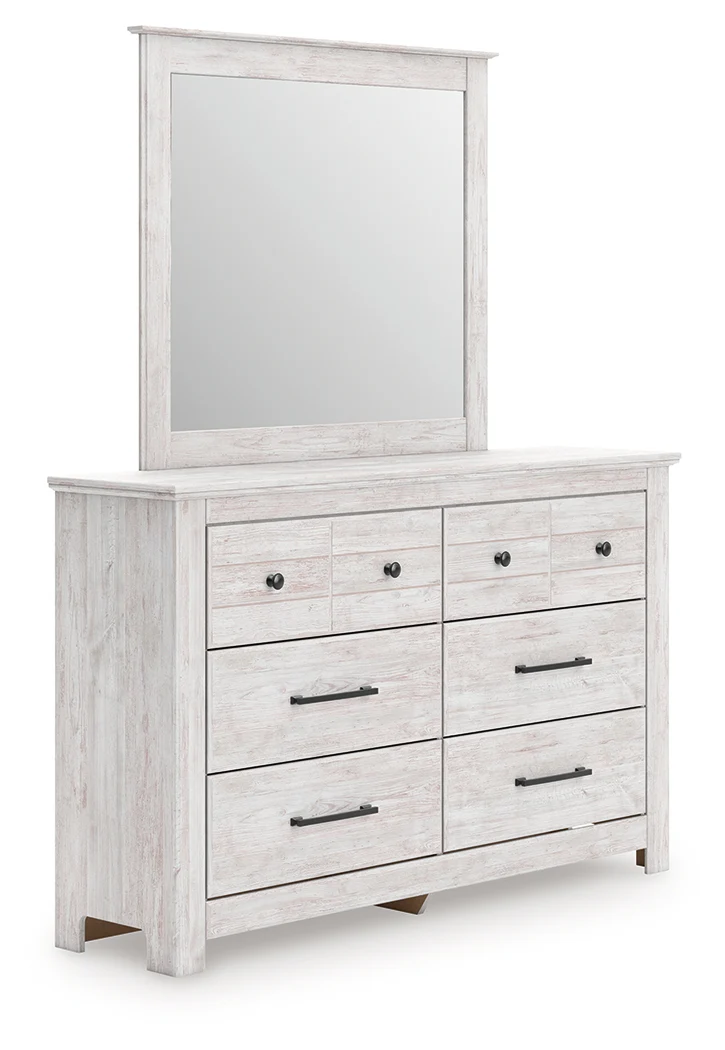 Makidern Whitewash Queen Panel Storage Bed, Dresser and Mirror (Online Special Price) - Image 3