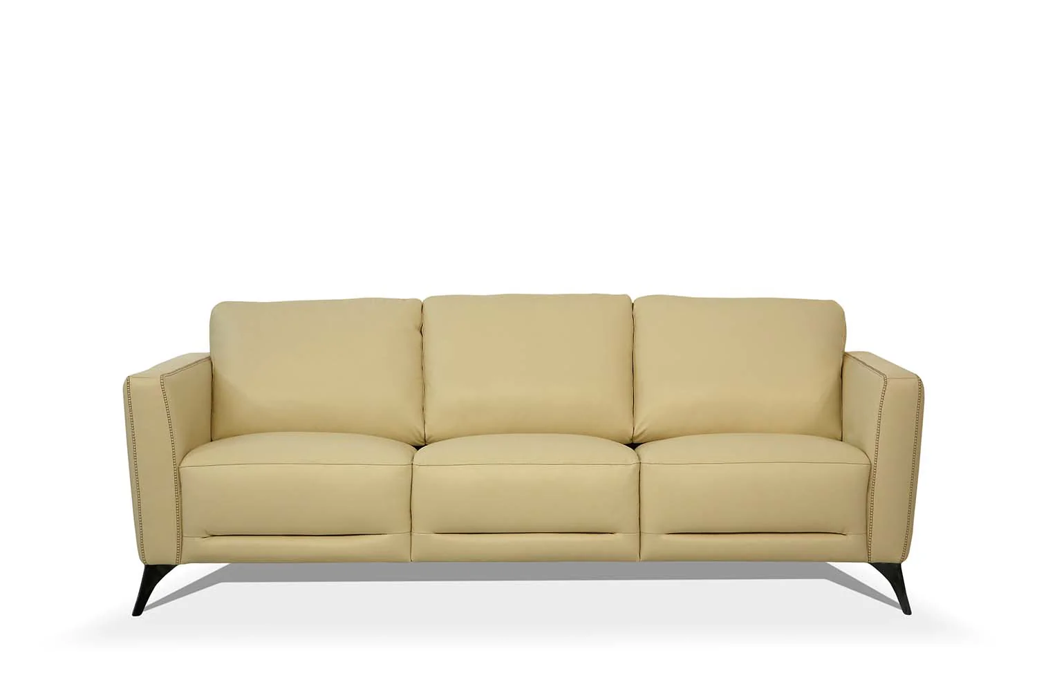 Malaga Cream Leather Sofa - Image 5
