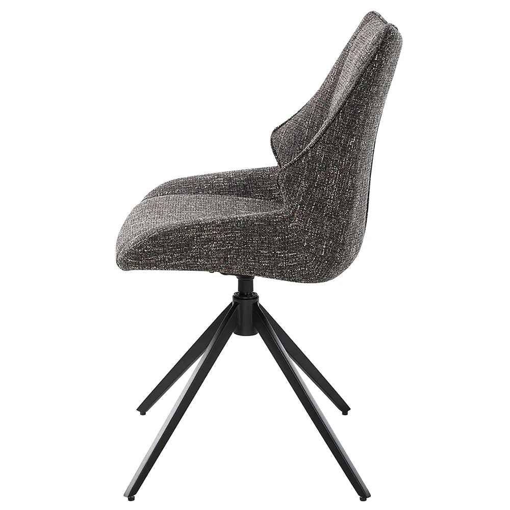 Malika Brown Swivel Side Chair (Set of 2) - Image 4