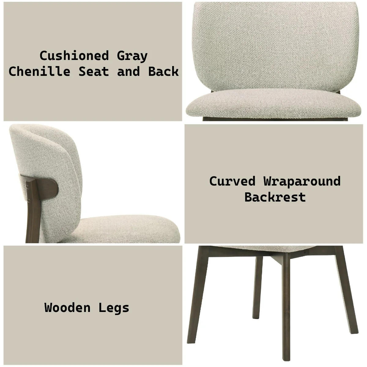 Mallin Gray/Walnut Side Chair (Set of 2) - Image 5