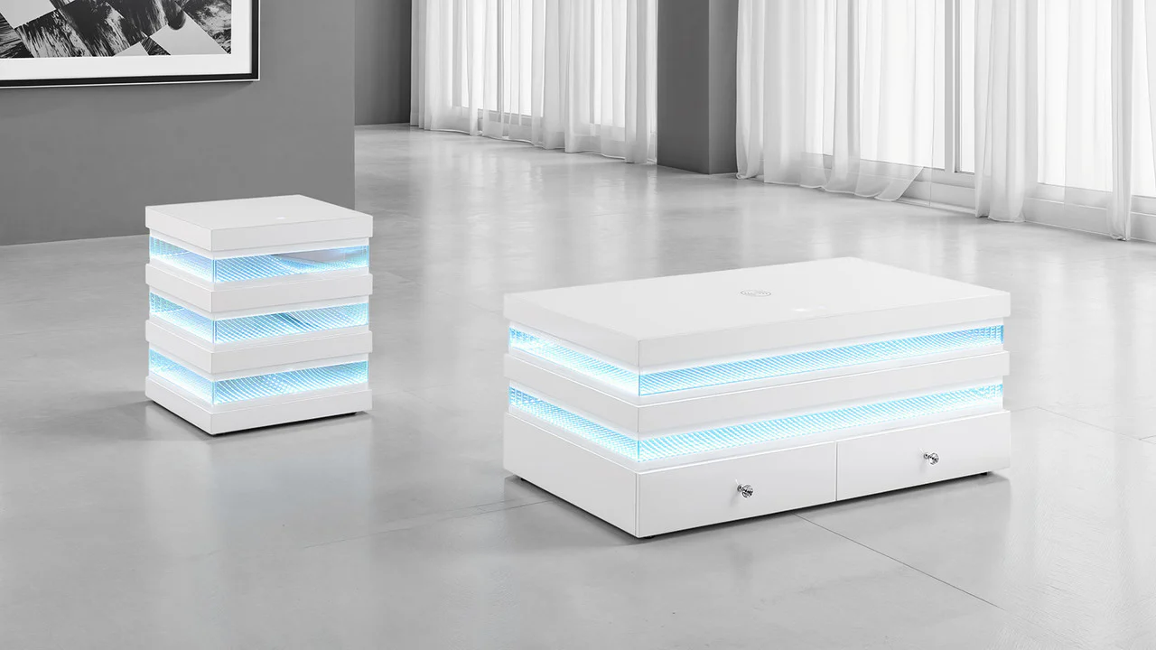 Maloy White End Table - Image 2