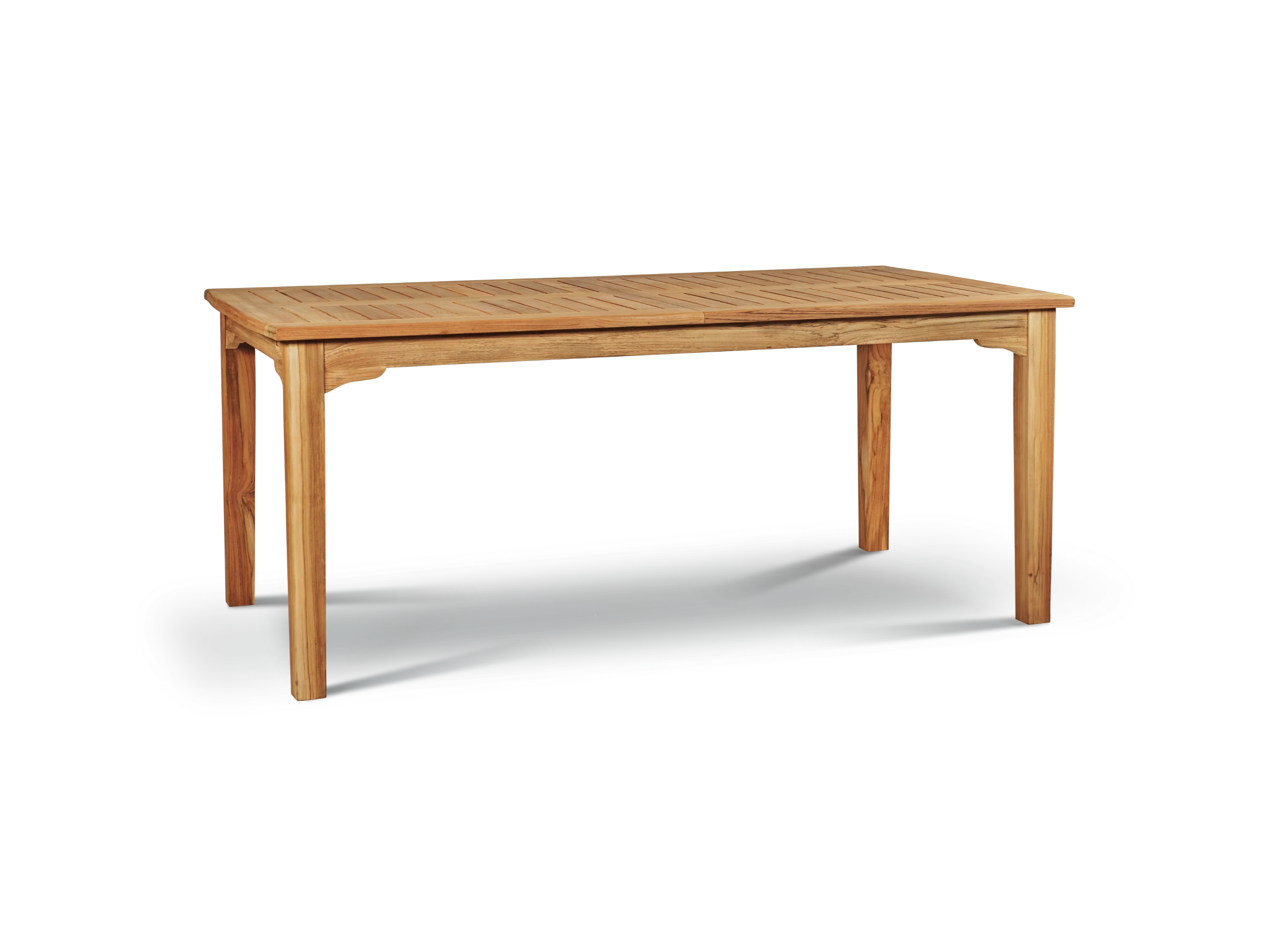 Manorhouse Rectangular Teak Outdoor Dining Table with Built-In Extension and Umbrella Hole - Image 2