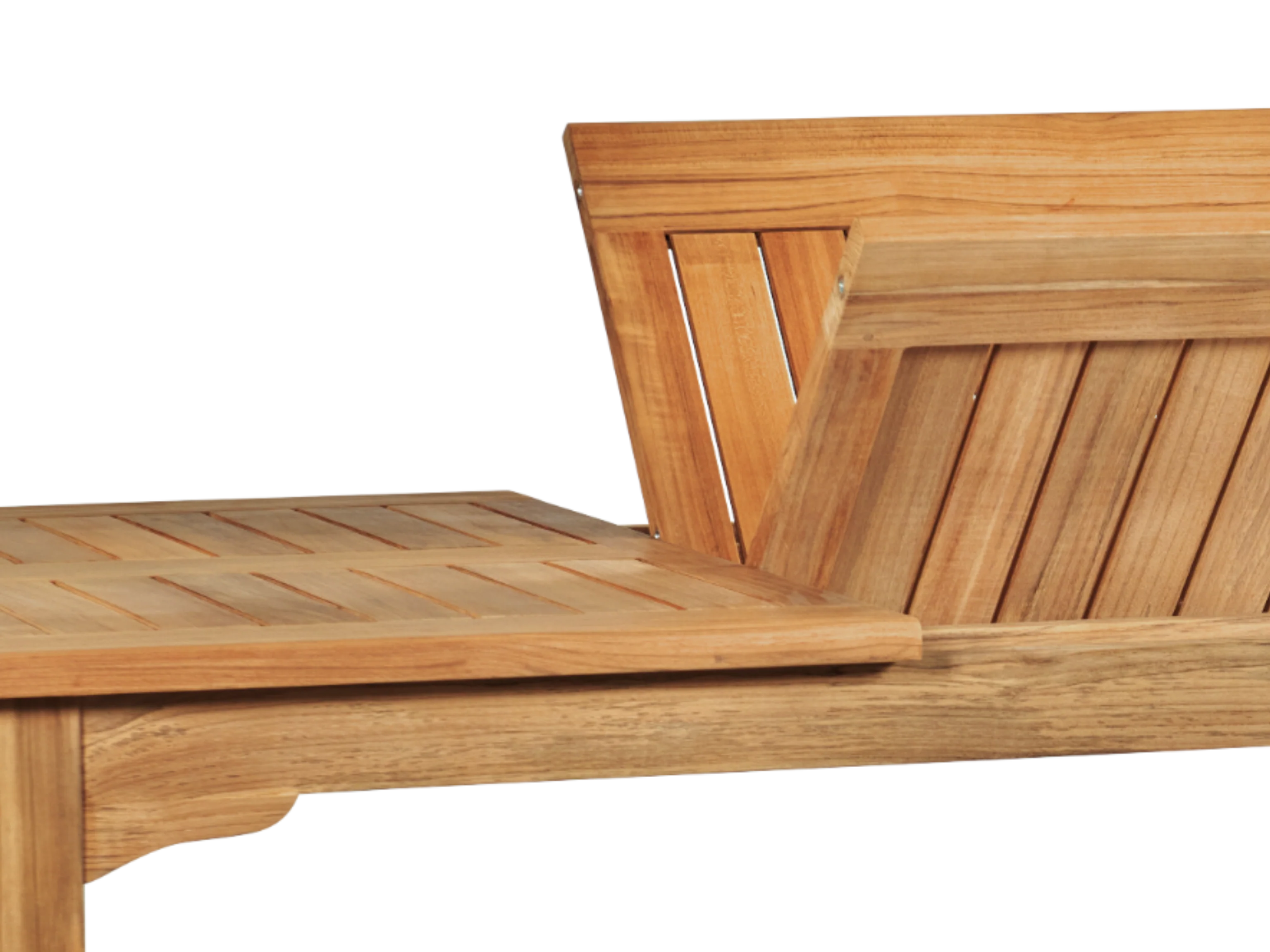 Manorhouse Rectangular Teak Outdoor Dining Table with Built-In Extension and Umbrella Hole - Image 4