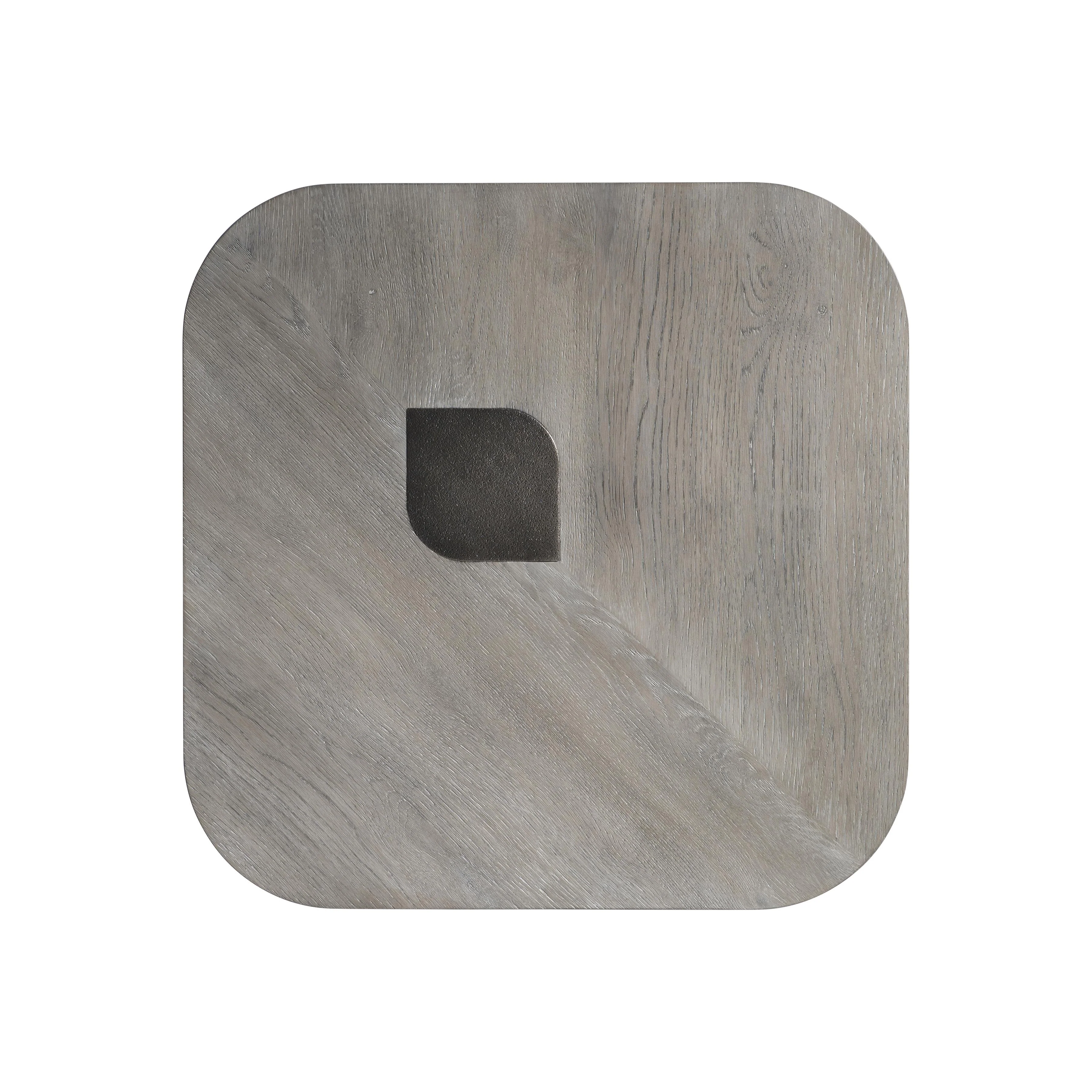 Marcato Cerused Greige/Dark Graphite Side Table (28" W) - Image 2