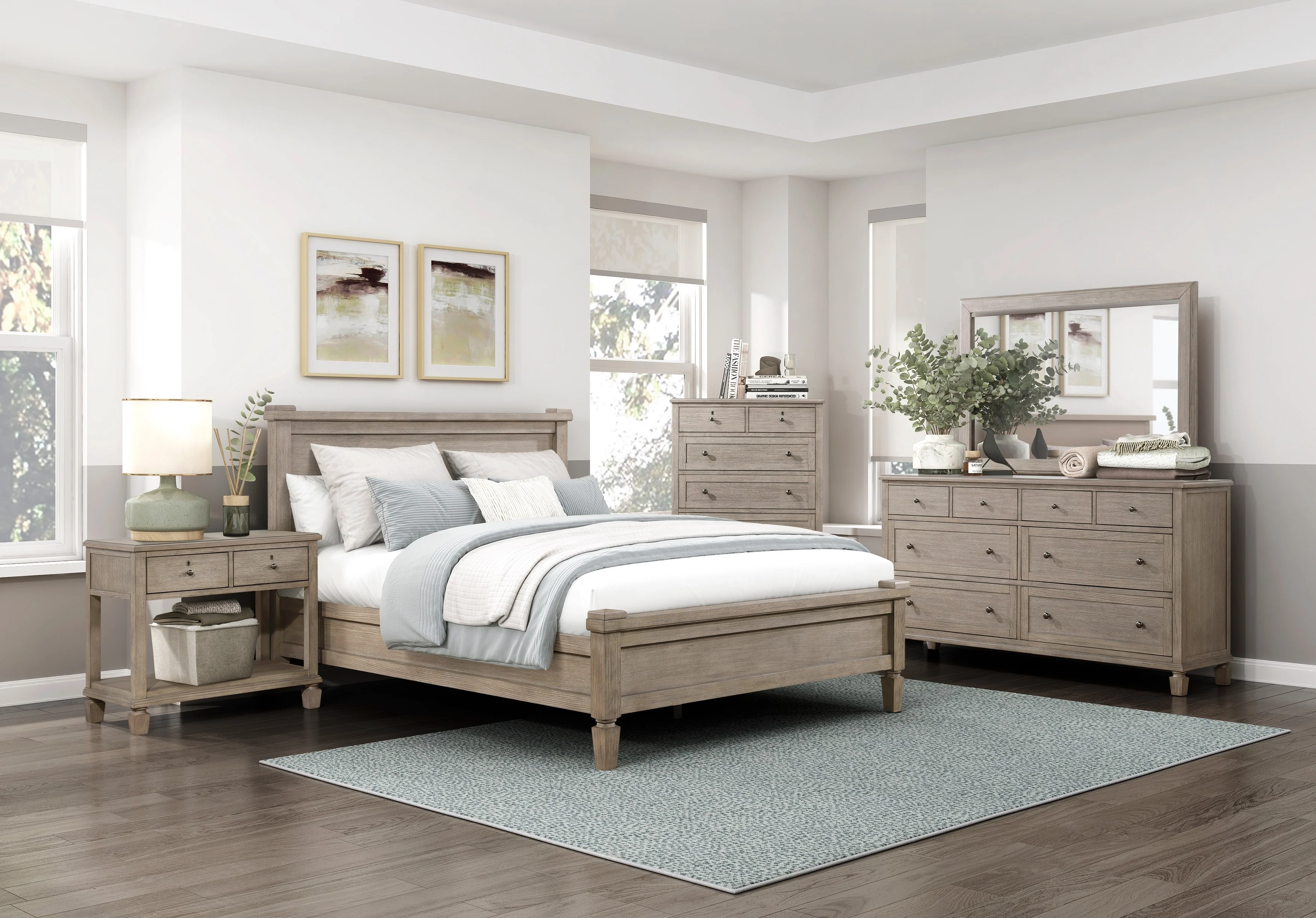 Marceline Gray Oak 4-Piece Queen Bedroom Set - Image 21