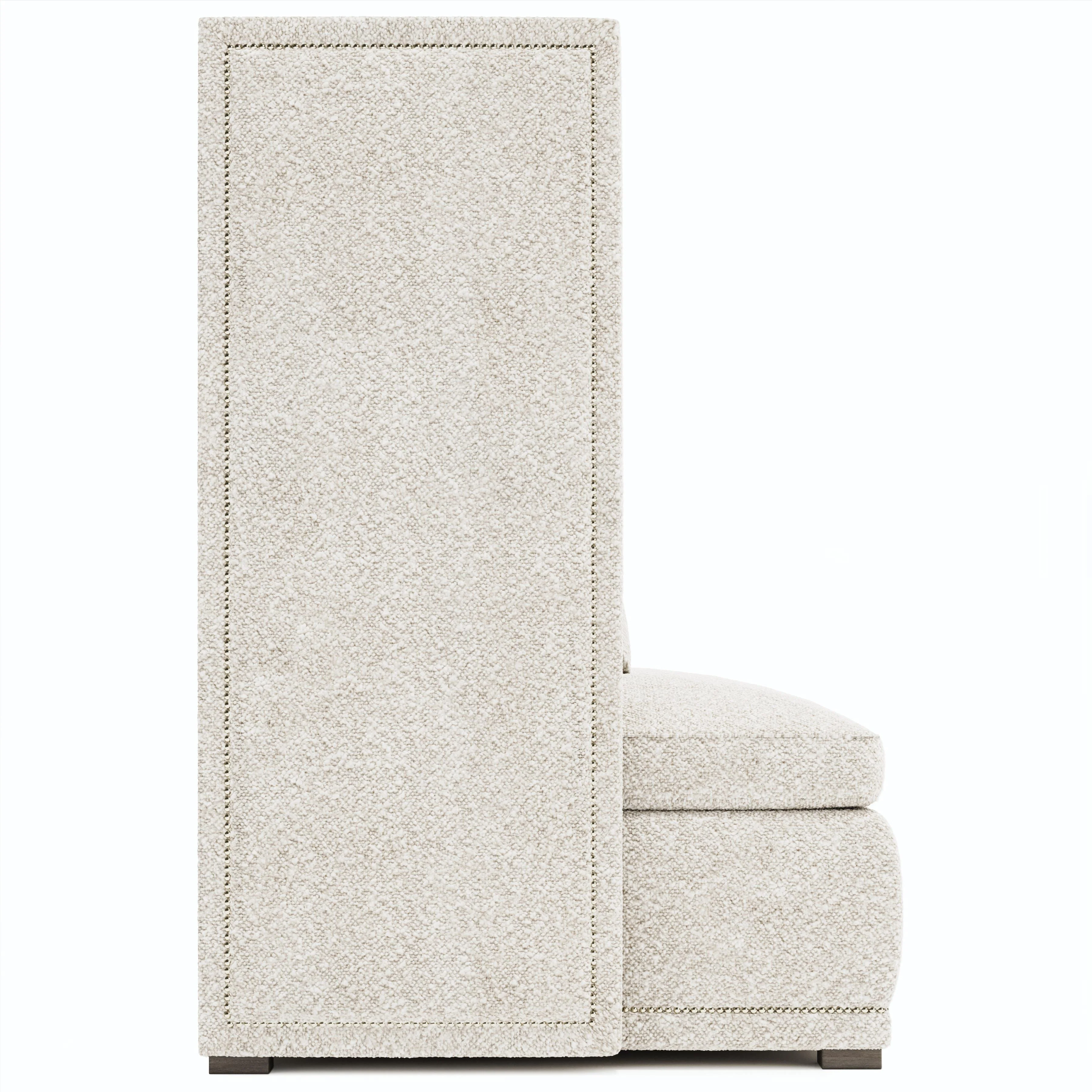 Marcourt White/Cream Fabric Banquette - Image 2