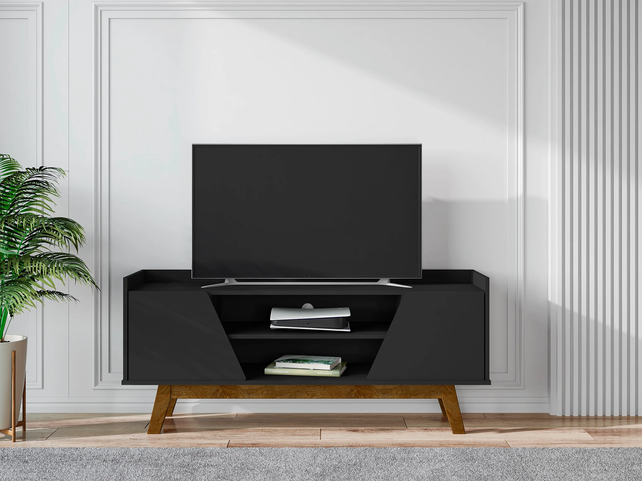 Marcus 53.14 TV Stand in Matte Black