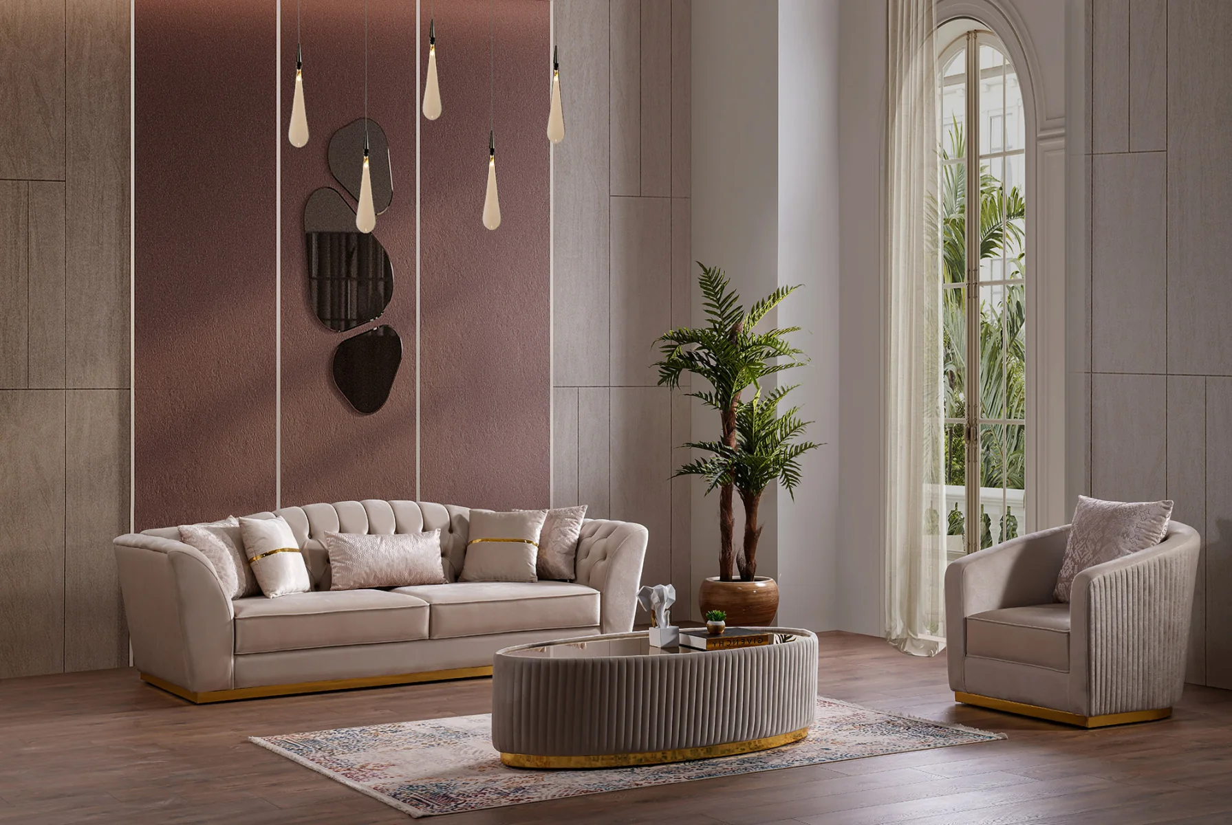Margo Cream Sofa - Image 8