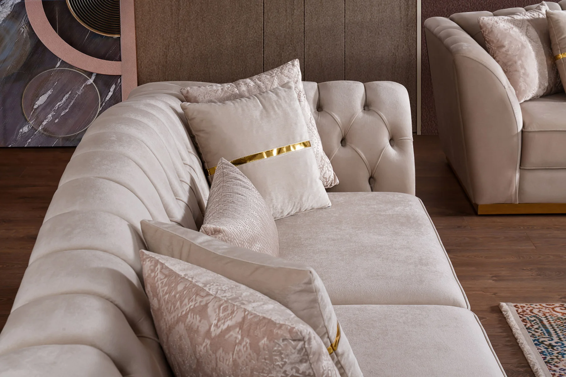 Margo Cream Sofa - Image 2