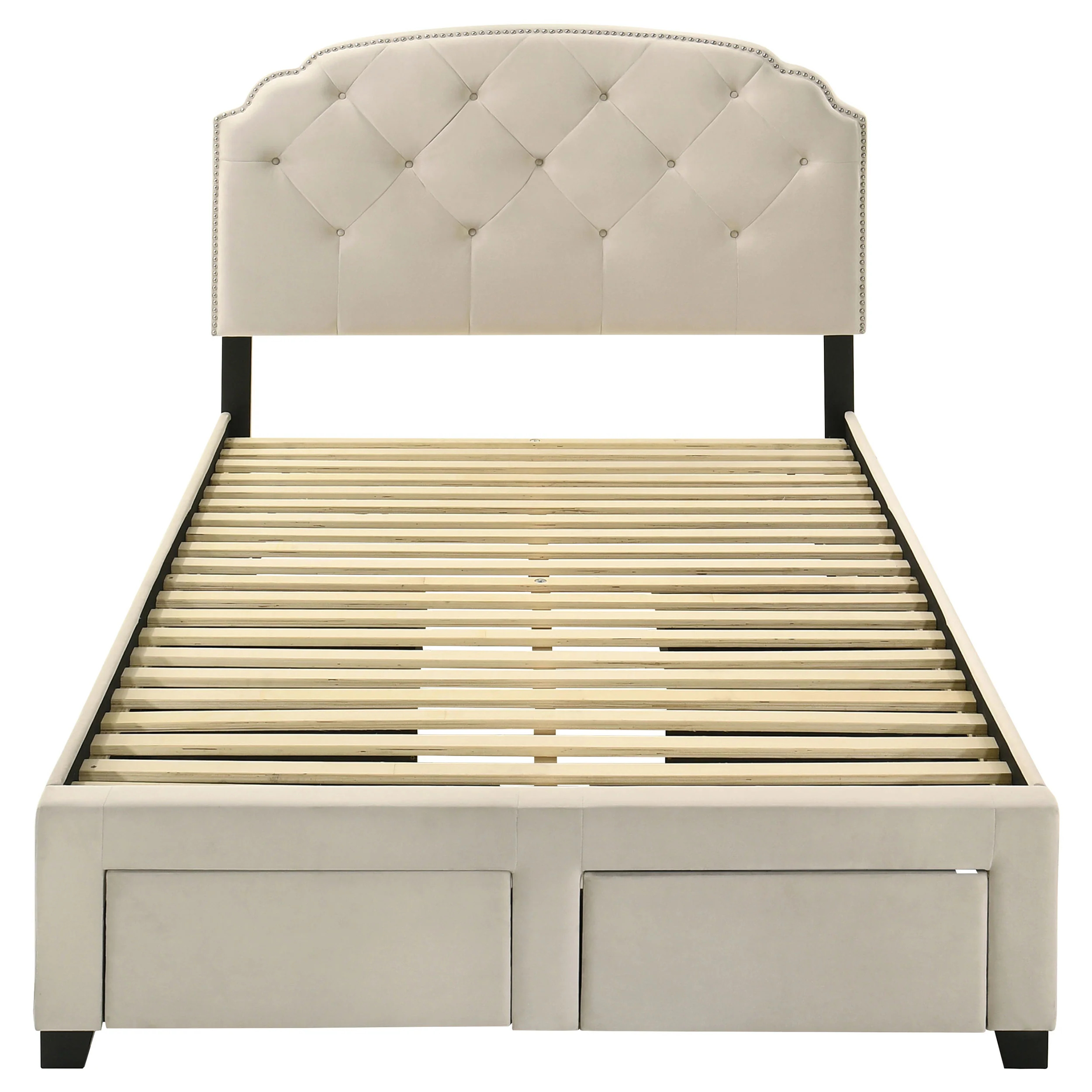 Marianna Cream 4-drawer Upholstered Full Storage Bed - Image 6