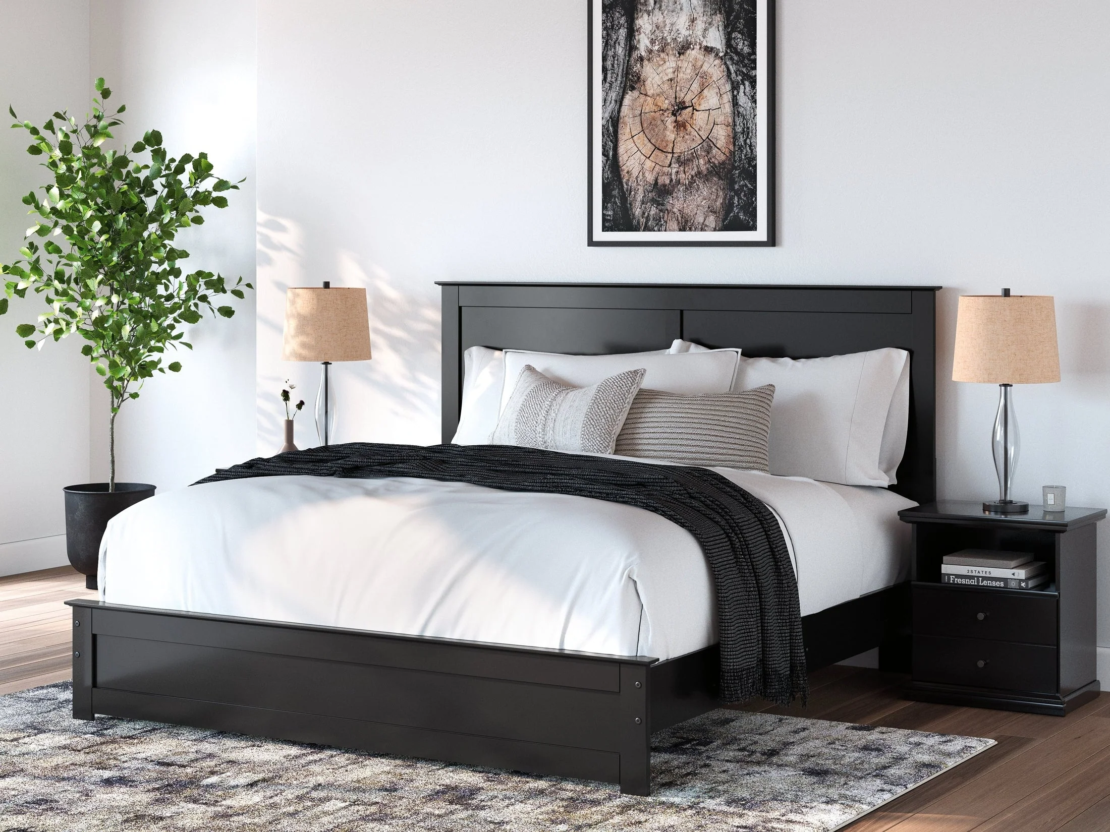 Maribel Black King Panel Bed (Online Special Price)