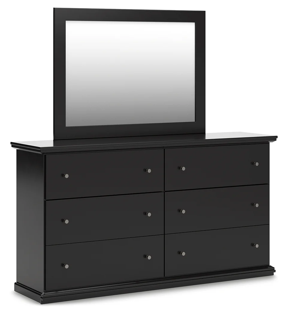 Maribel Black Twin Panel Bed, Dresser and Mirror (Online Special Price) - Image 3