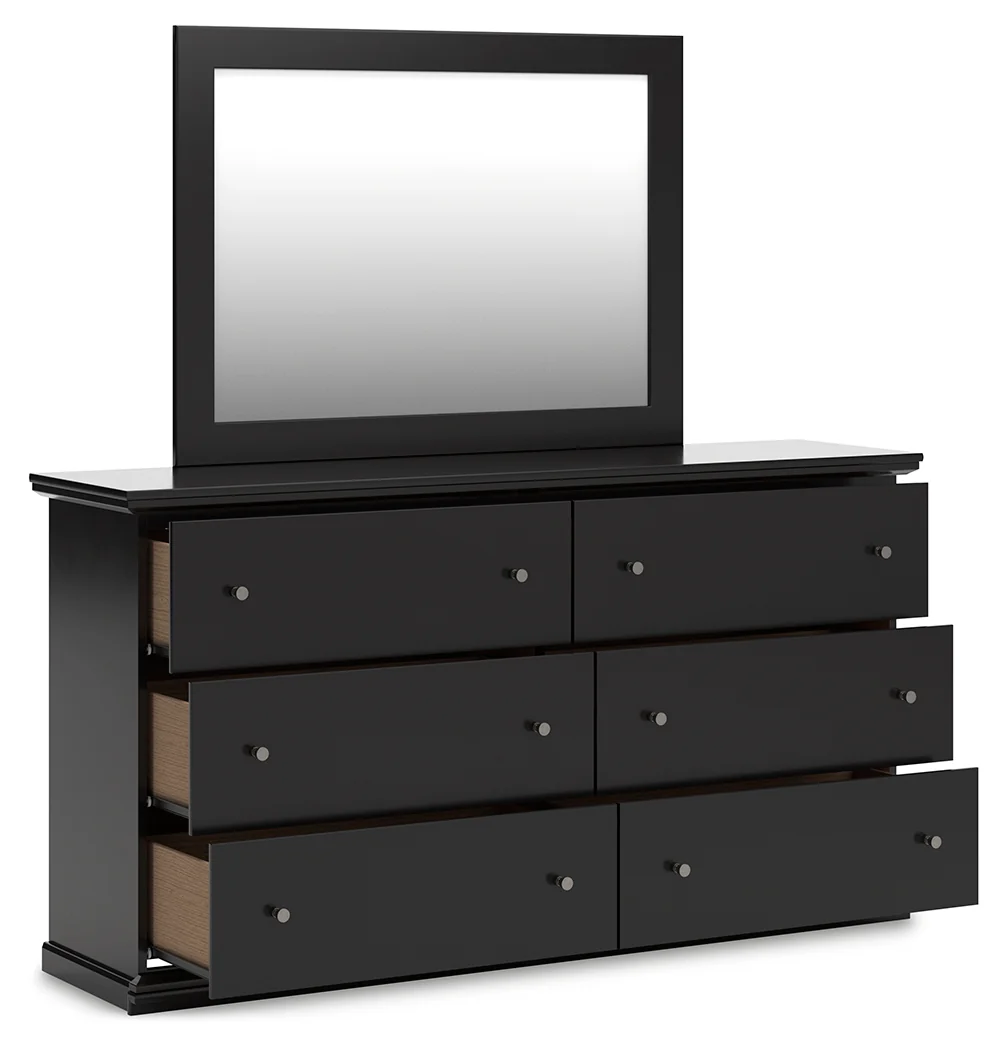 Maribel Queen Panel Bed, Dresser, Mirror, Chest and Nightstand - Image 4