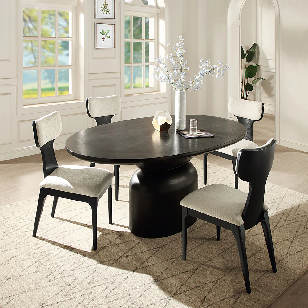Marioly Ash Black Dining Table - Image 7