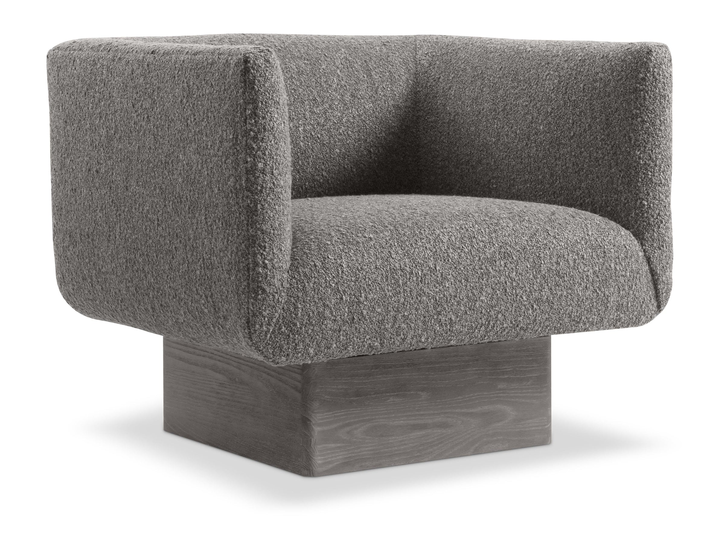 Marni Tadon Cerused/Grey Fabric Swivel Chair