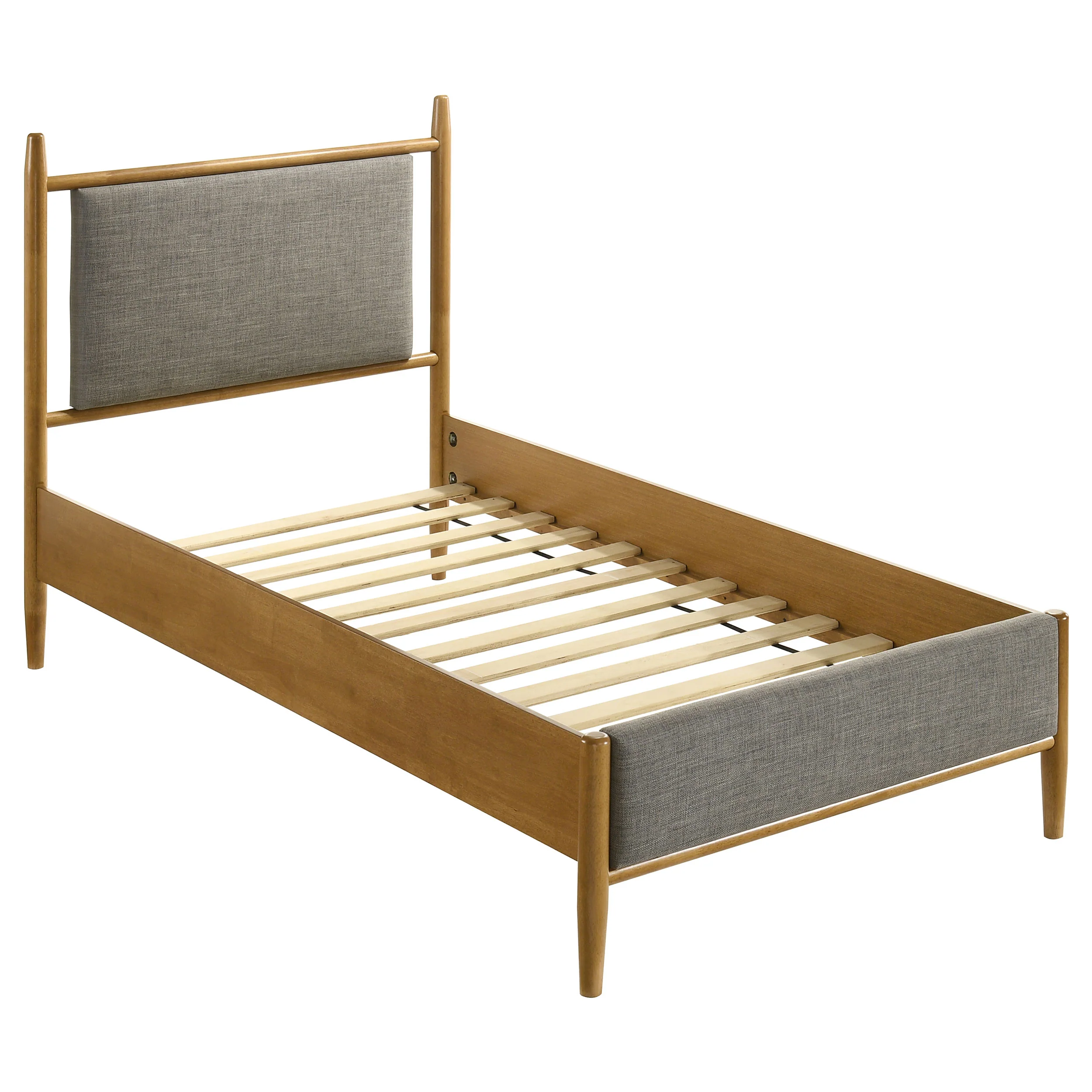 Mason Light Brown 46-inch Twin Panel Platform Bed - Image 2