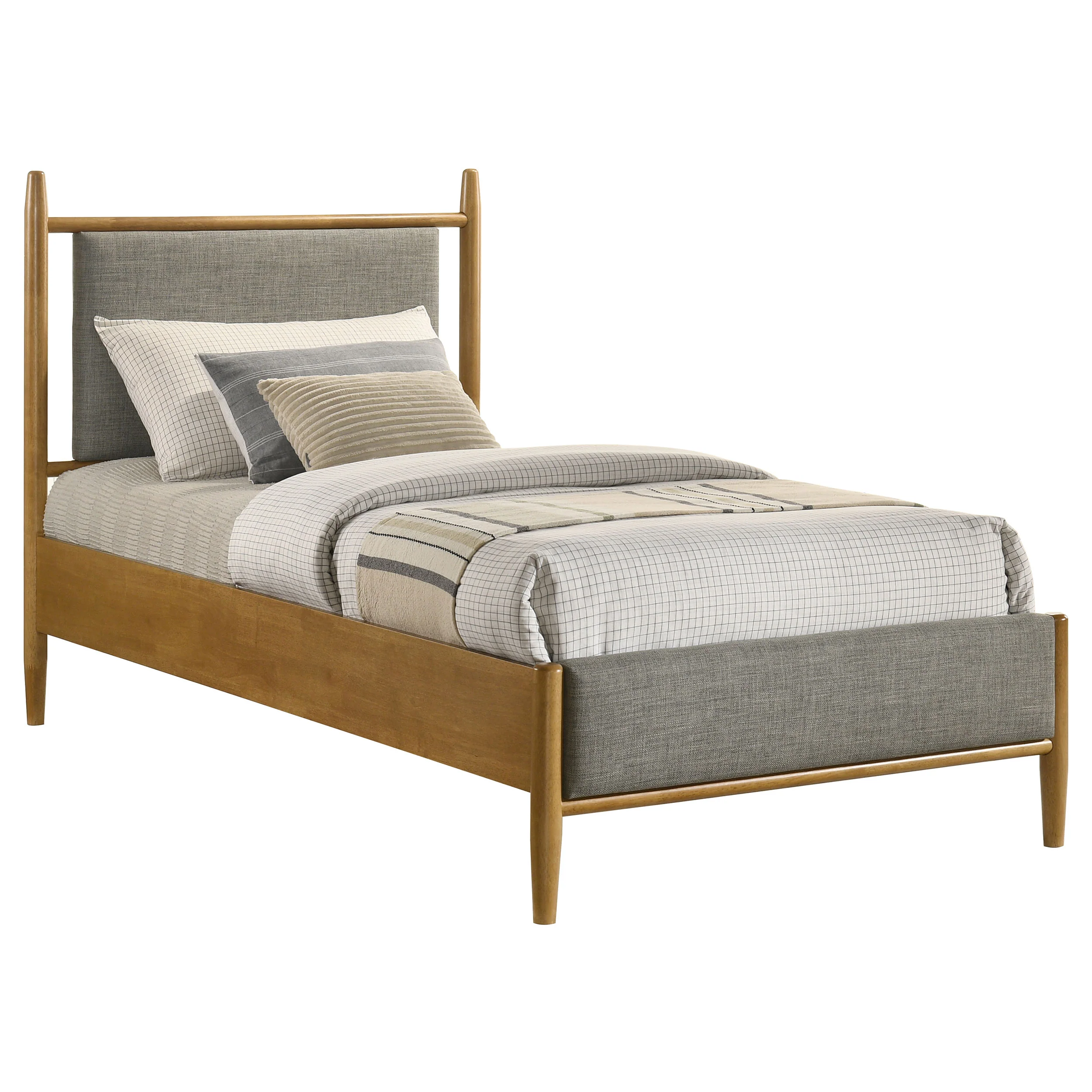 Mason Light Brown 46-inch Twin Panel Platform Bed - Image 3