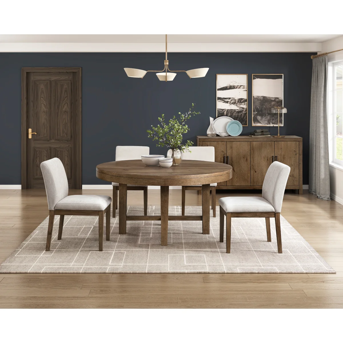 Matisse Brown Round Dining Table - Image 11