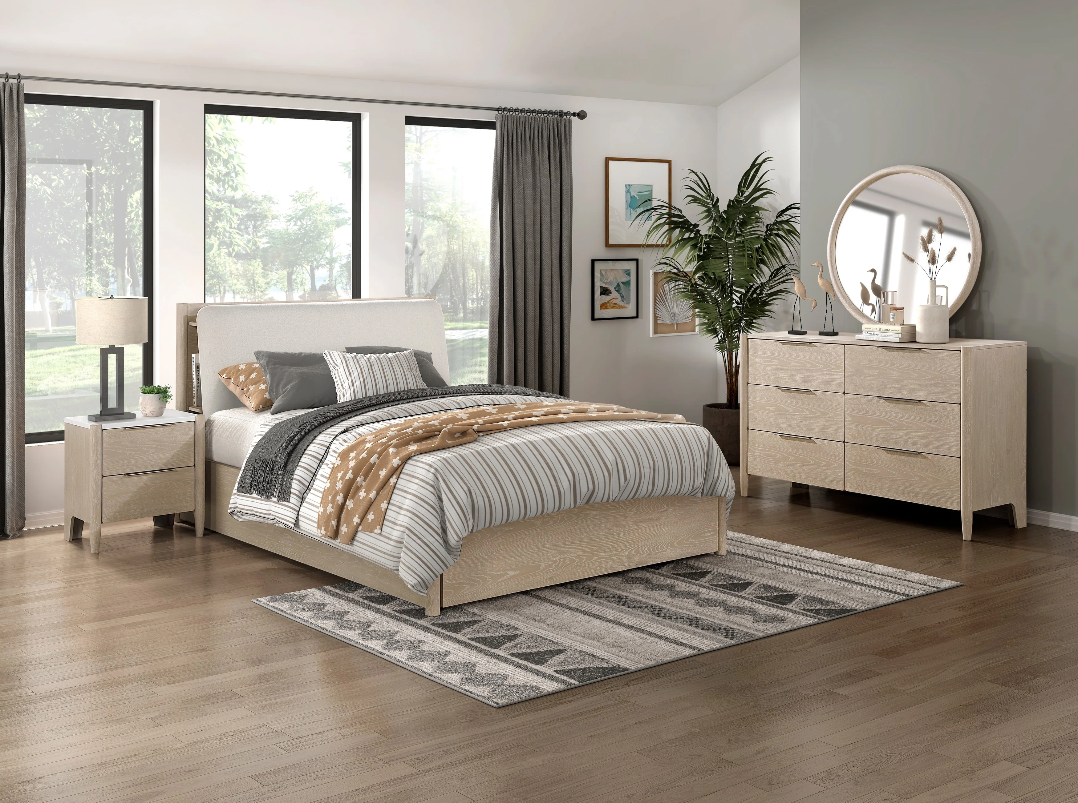 Matteo Light Oak Ceruse/Oyster 5-Piece Queen Bedroom Set - Image 19