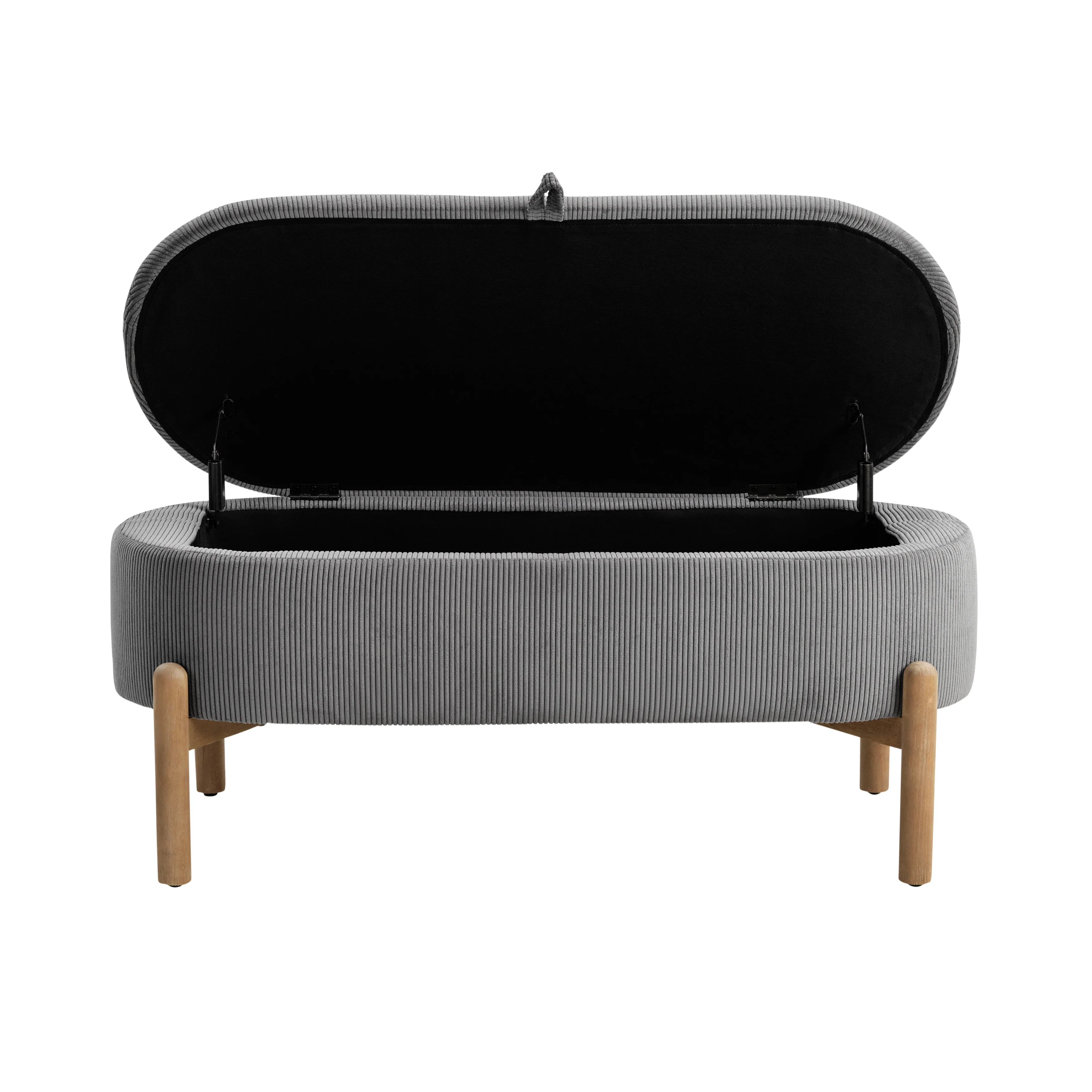 Mavis Gray Lift Top Storage Bench - Image 4