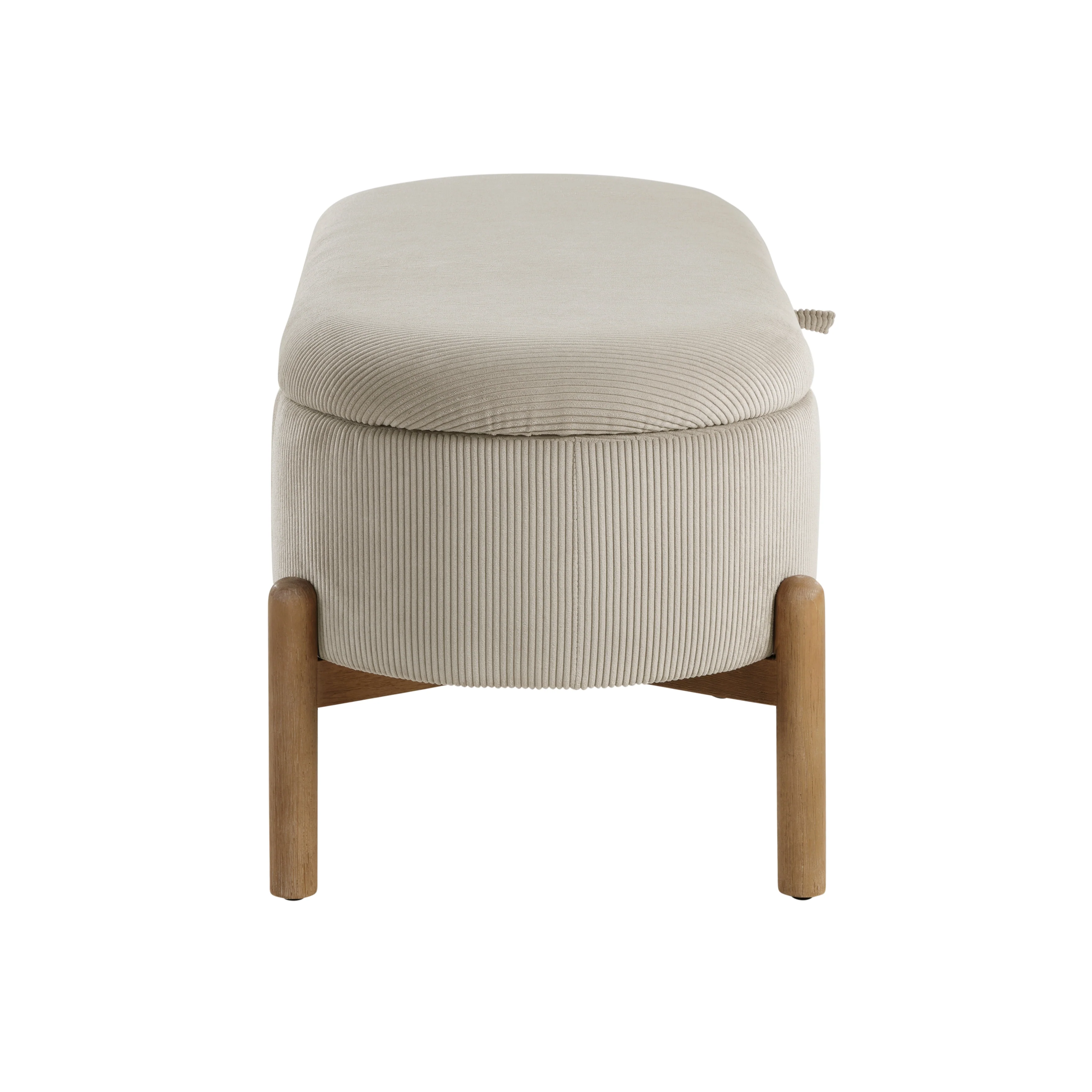 Mavis Taupe Lift Top Storage Bench - Image 3