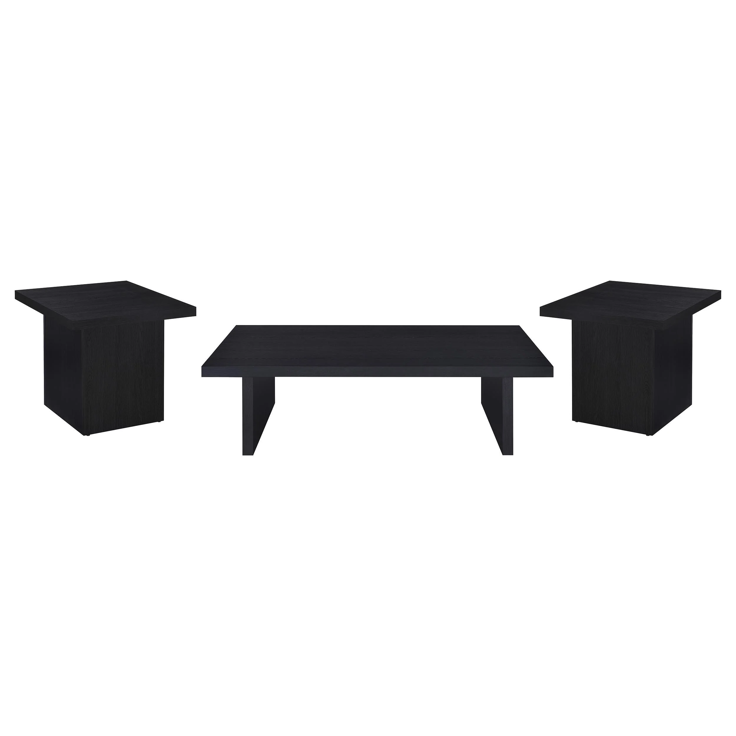 Max Black 3-piece Rectangular Coffee and End Table Set - Image 2