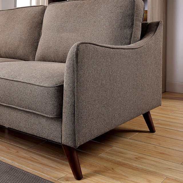 Maxime Light Brown Loveseat - Image 3