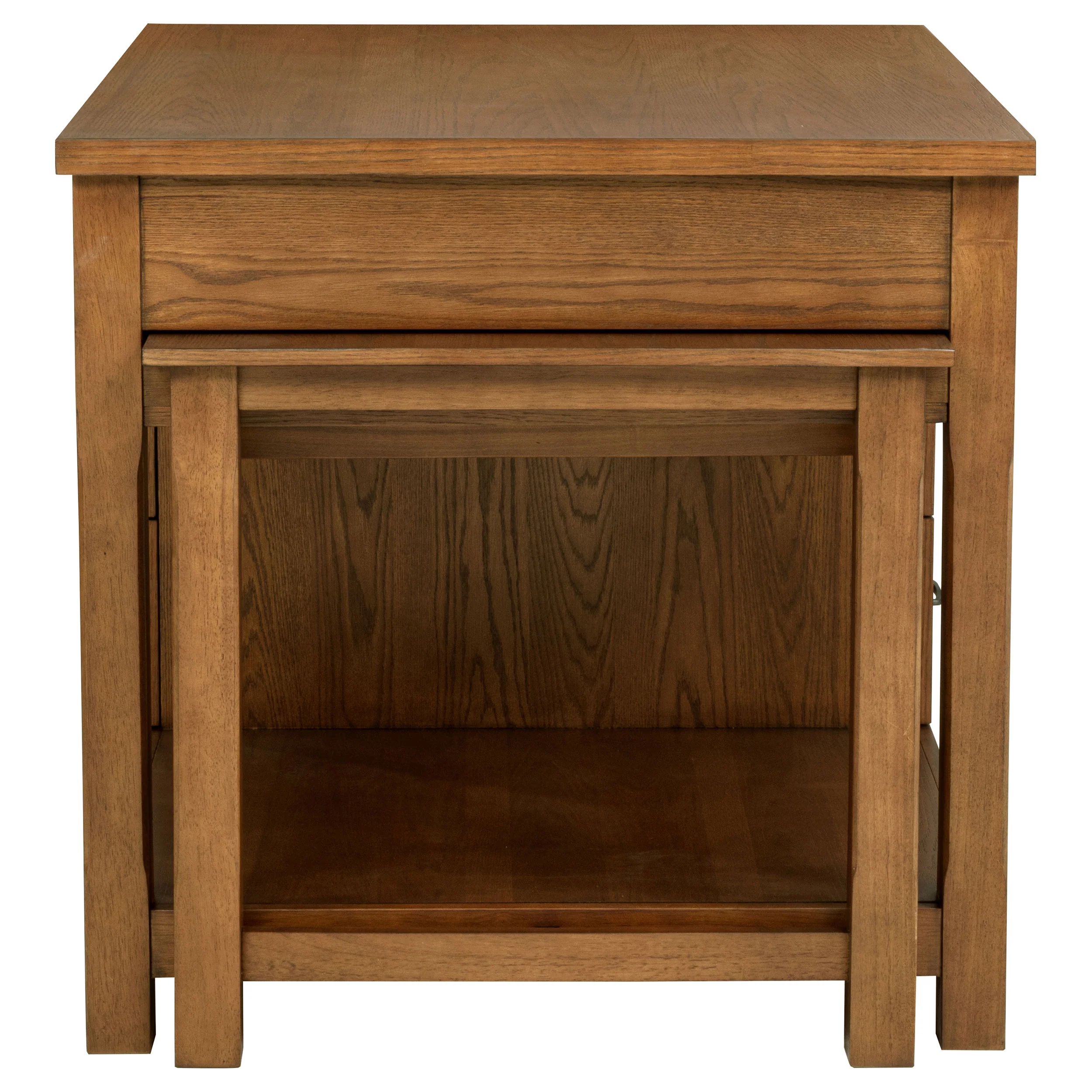 Mayfair Dark Oak 3-piece Kitchen Island with Extension Table - Image 8