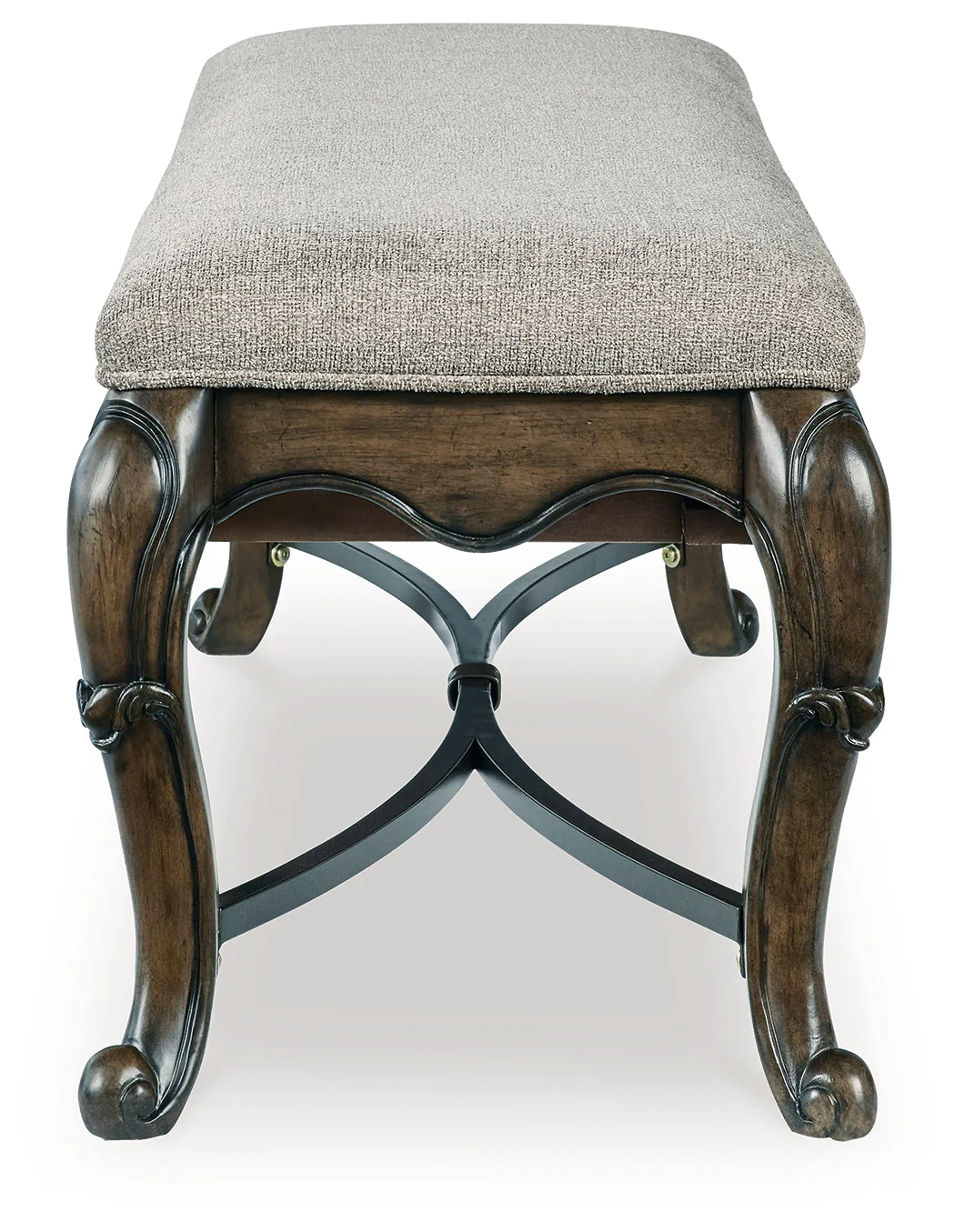 Maylee Dark Brown Dining Table, 6 Chairs and Bench - Image 6