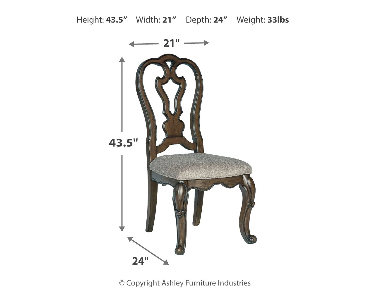 Maylee Dark Brown Dining Table w/8 Chairs (Online Special Price) - Image 10