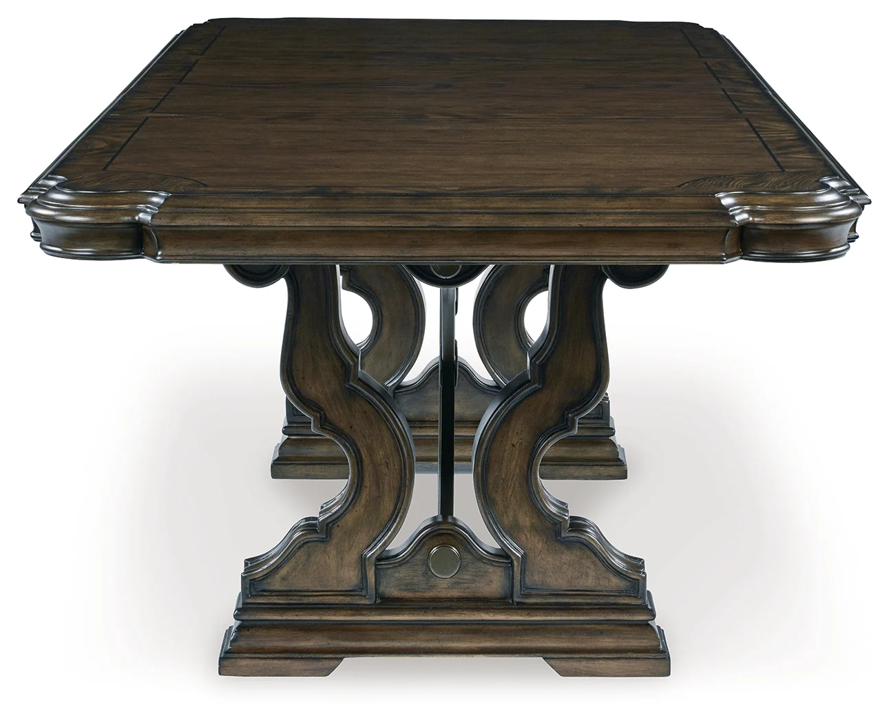 Maylee Dark Brown Dining Table with 6 Chairs and Buffet and Hutch - Image 8