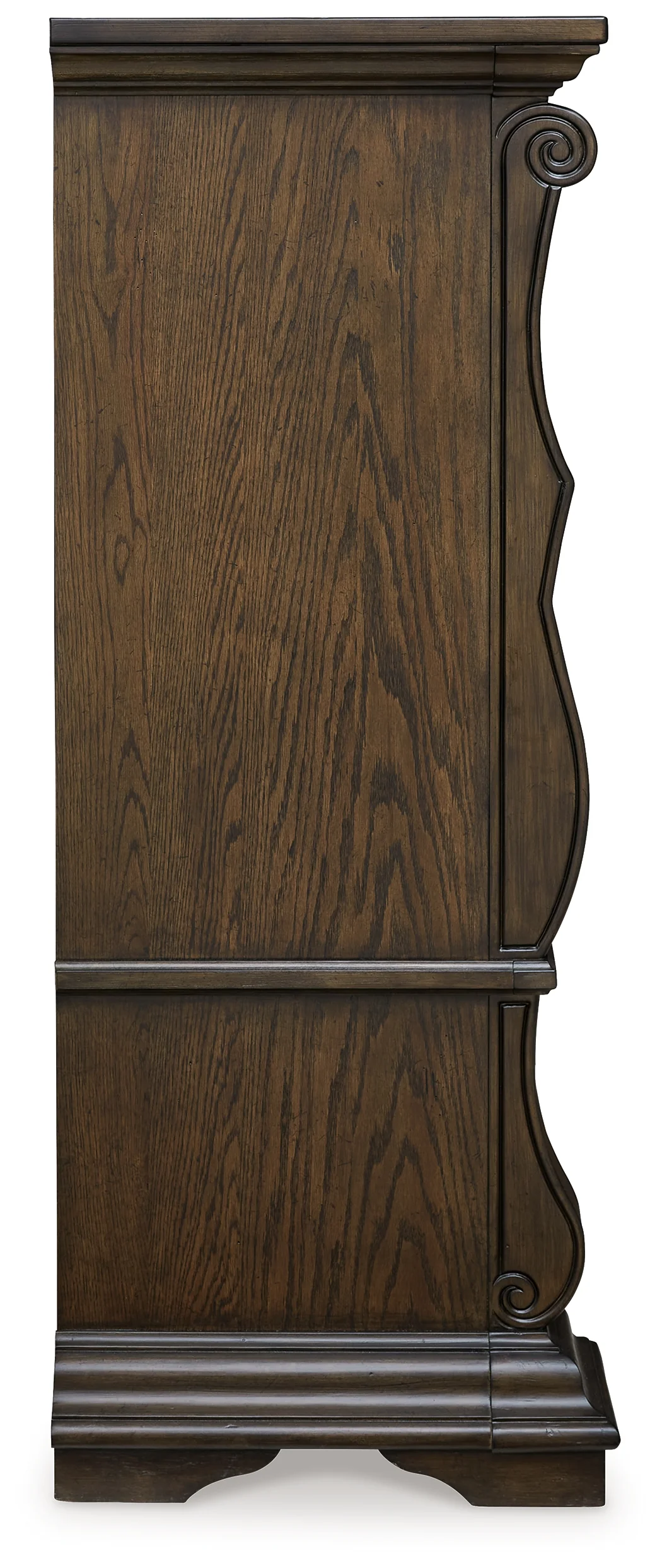 Maylee Dark Brown King Upholstered Panel Bed, Chest and 2 Nightstands - Image 5