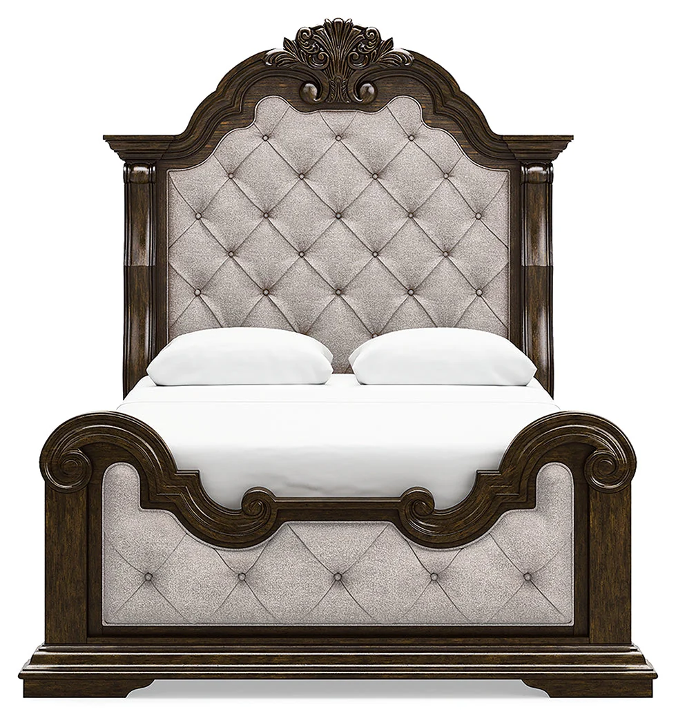 Maylee Dark Brown Queen Panel Bedroom Set with Dresser, Mirror, Chest and 2 Nightstands (Online Special Price) - Image 10