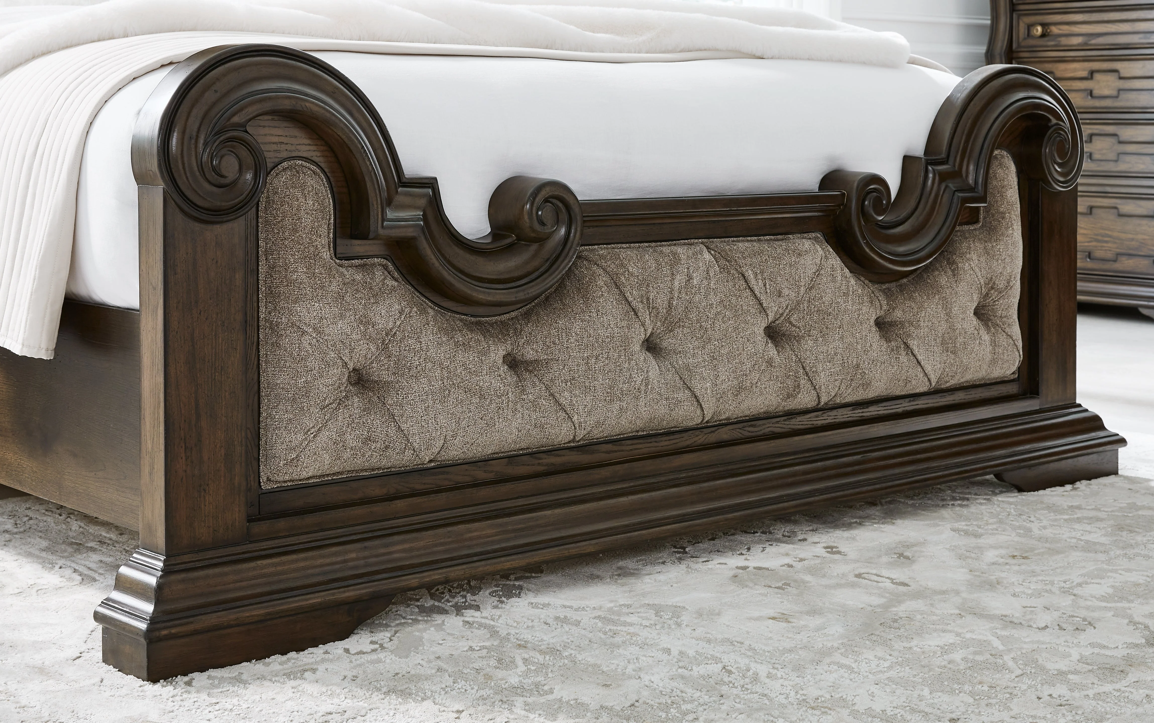 Maylee Dark Brown Queen Upholstered Bed (Online Special Price) - Image 7