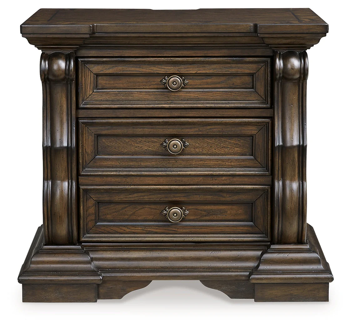 Maylee Dark Brown Queen Upholstered Panel Bedroom Set with Dresser, Mirror and Nightstand (Online Special Price) - Image 8