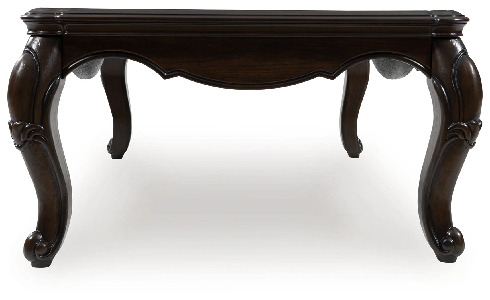 Maylee Dark Brown Rectangular Cocktail Table Cabriole Legs (Online Special Price) - Image 3