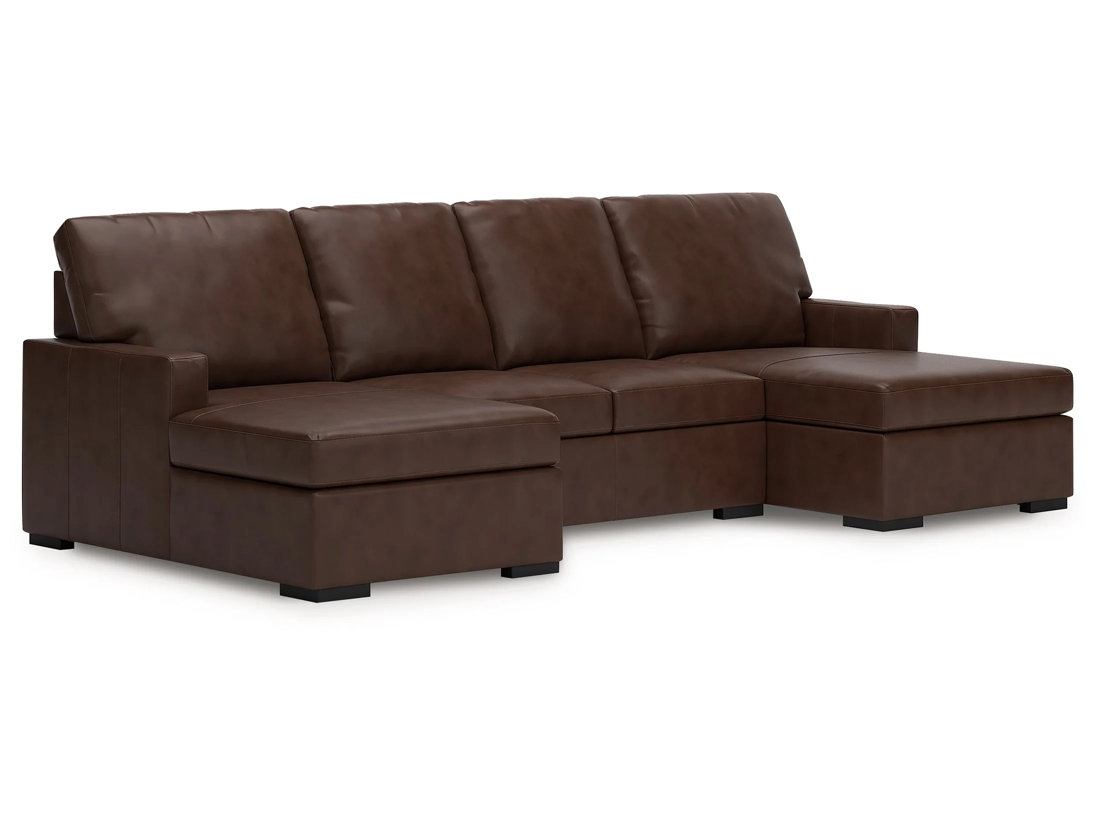 McDowlan Coffee 3-Piece Sectional with Double Chaise - Image 3