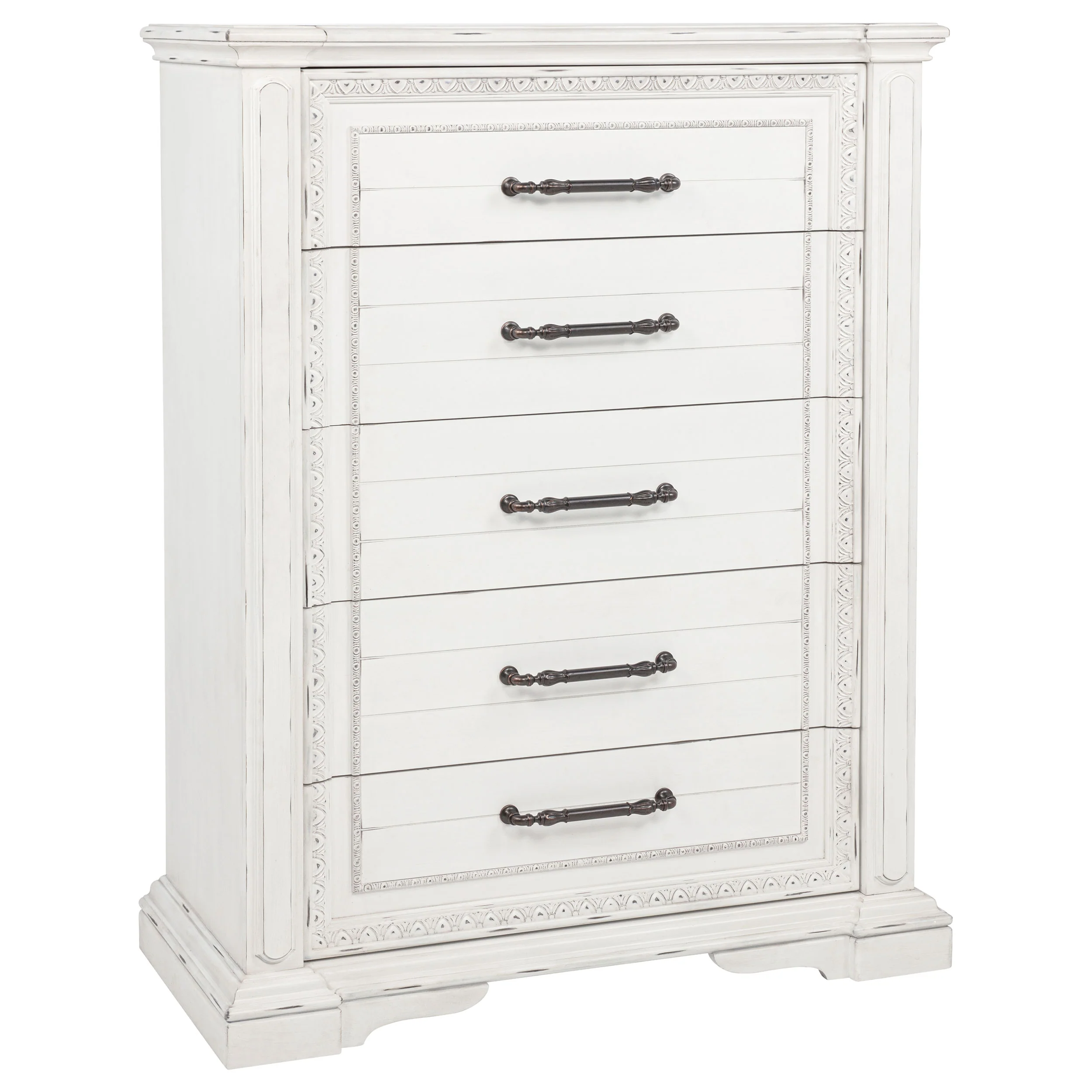 McKinney Vintage White 5-piece Queen Bedroom Set - Image 11