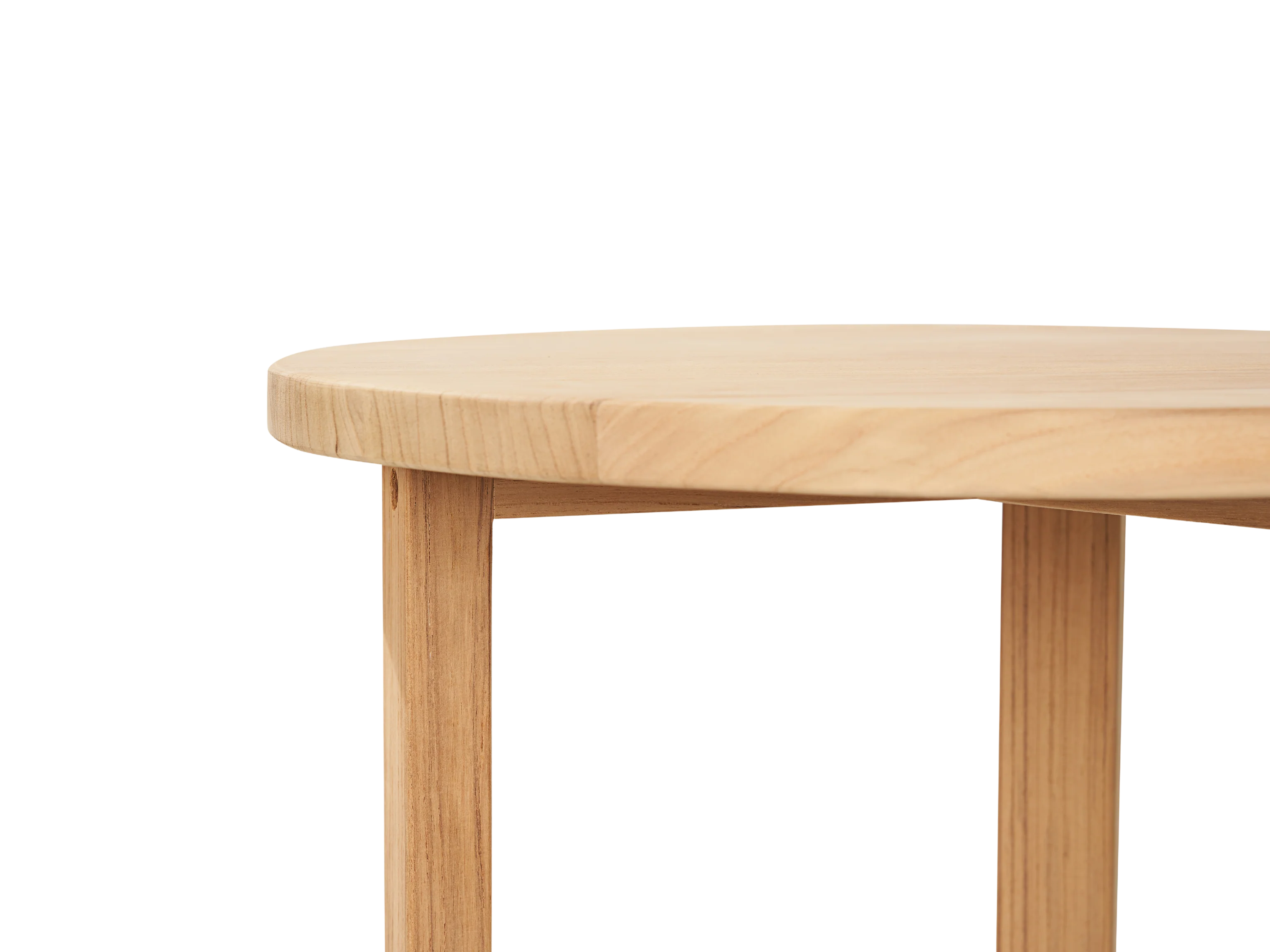 Medium Round Teak Outdoor Cross Legs Nesting Side Table - Image 4