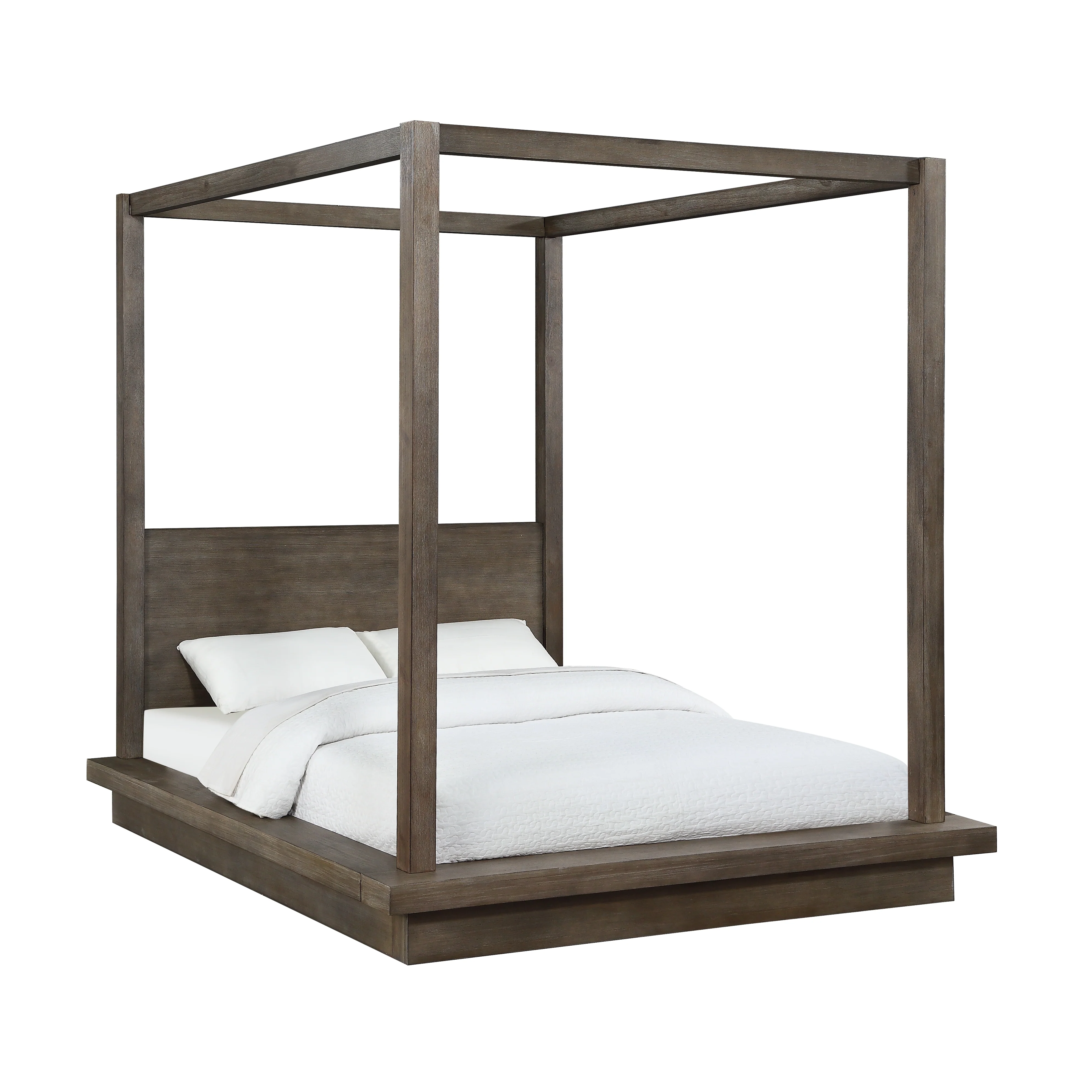 Melbourne Wood California King Canopy Bed in Dark Pine - Image 4