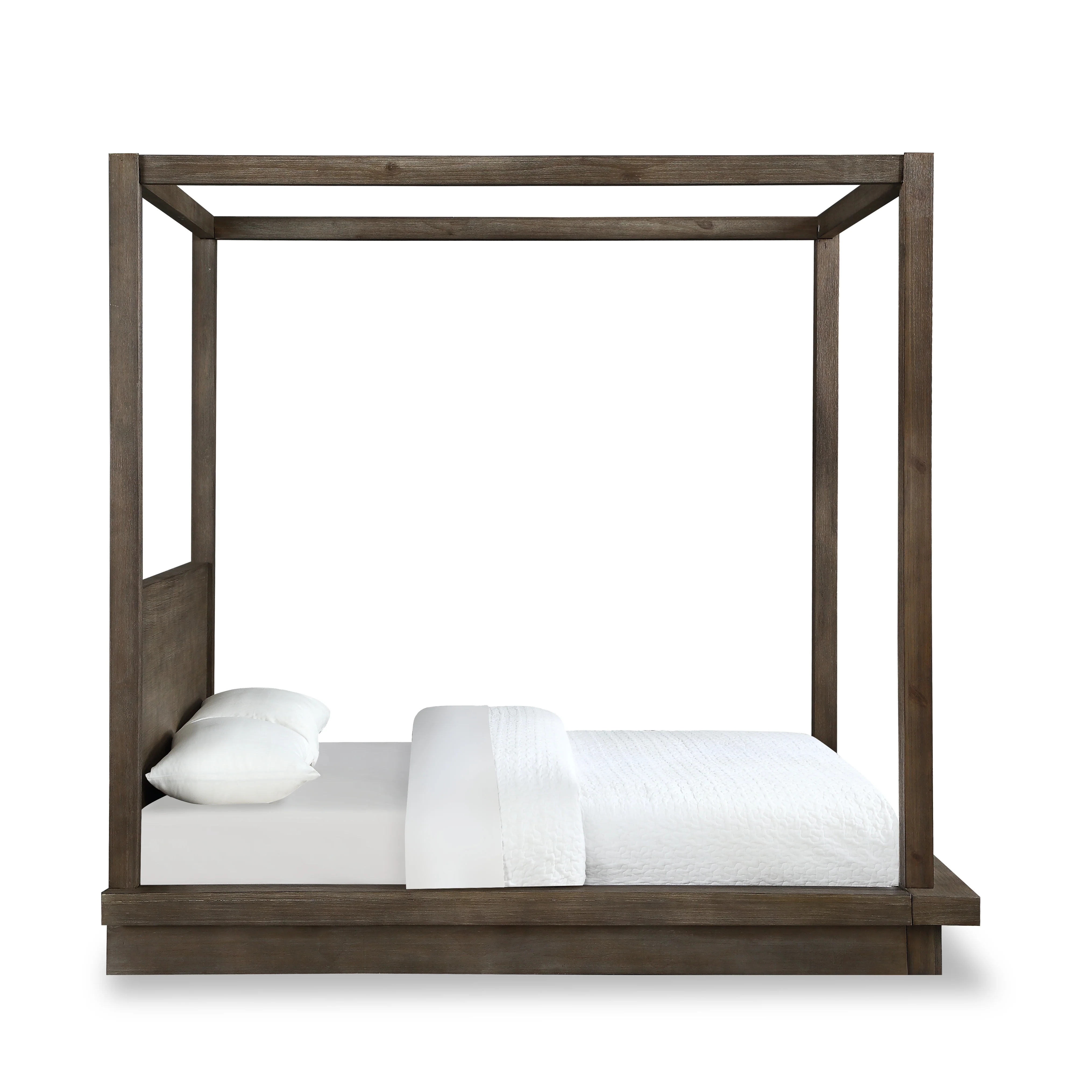 Melbourne Wood Eastern King Canopy Bed in Dark Pine - Image 6
