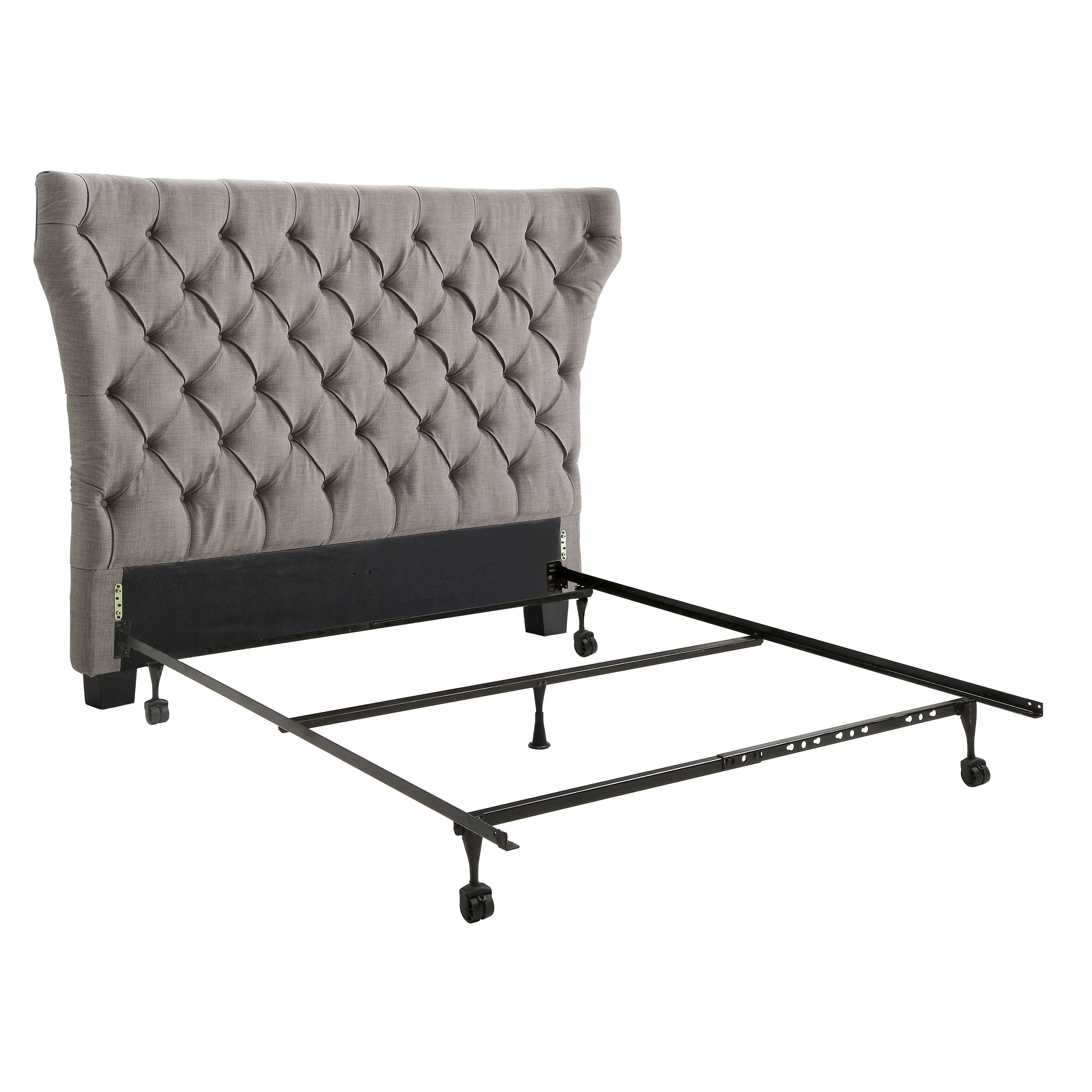Melina Tufted Upholstered Headboard in Dolphin Linen - Image 5