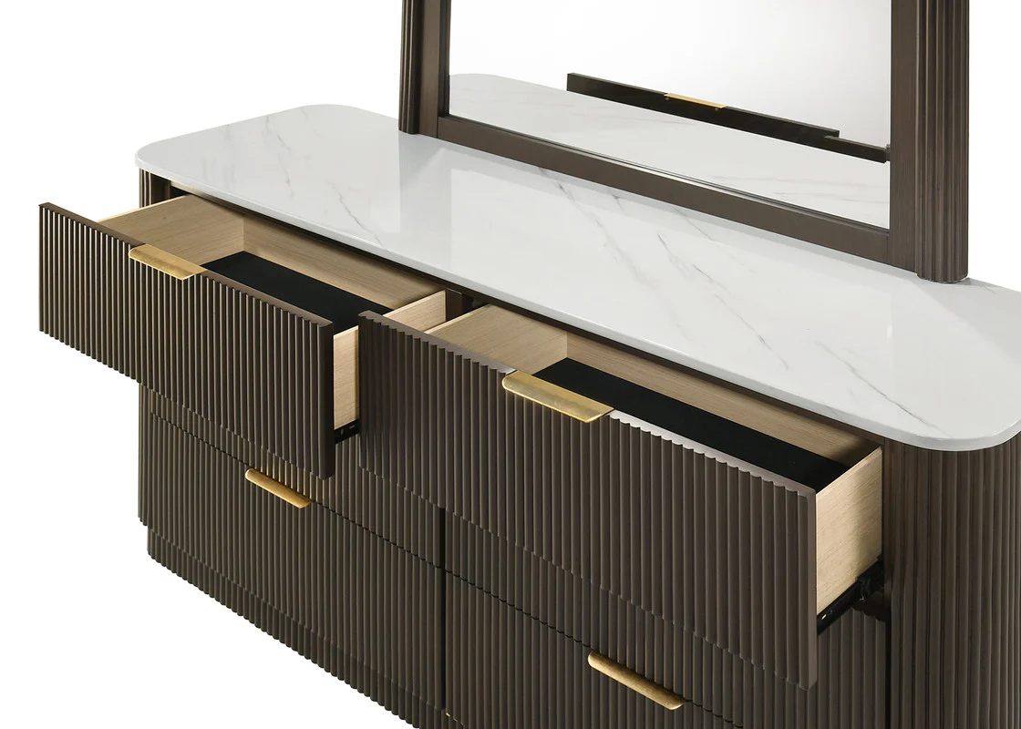 Merthyr Dark Walnut Dresser - Image 5