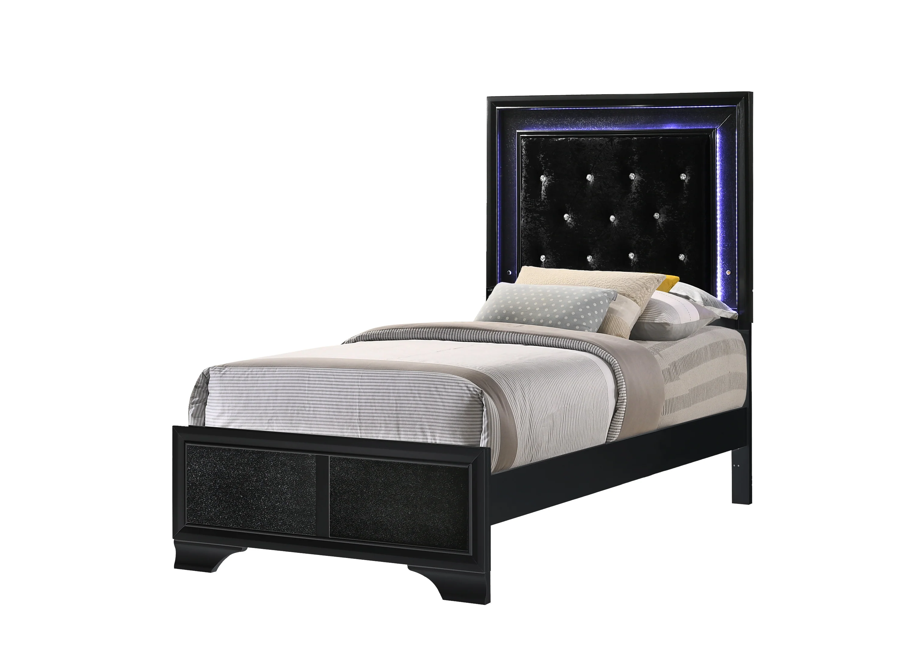 Micah Black LED Youth Panel Bedroom Set - Image 2