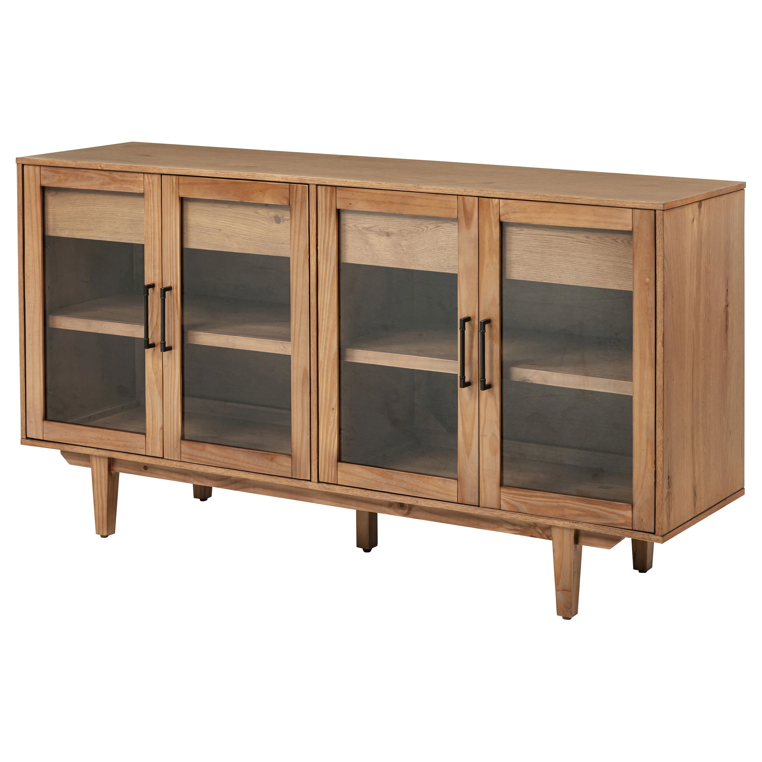 Middleton Natural 4-door Sideboard Server with Dual Drawers - Image 5