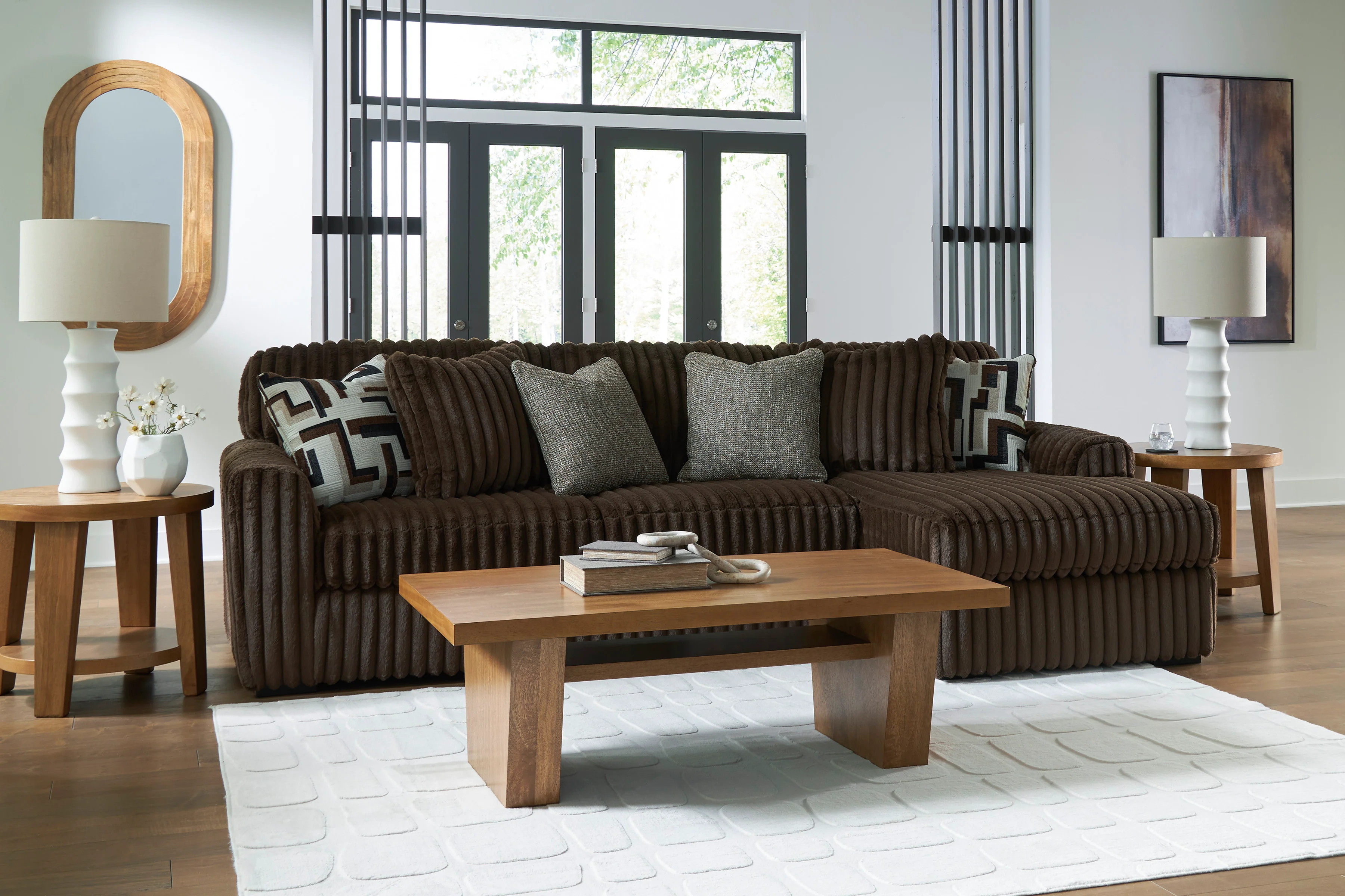 Midnight-Madness Chocolate 2-Piece RAF Sectional Sofa with Chaise - Image 6