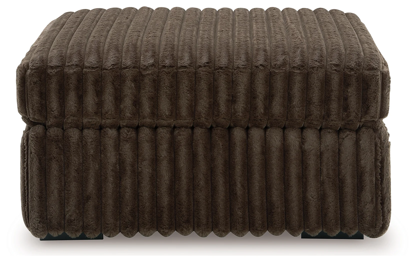 Midnight-Madness Chocolate 4-Piece Sectional and Oversized Accent Ottoman (Online Special Price) - Image 6